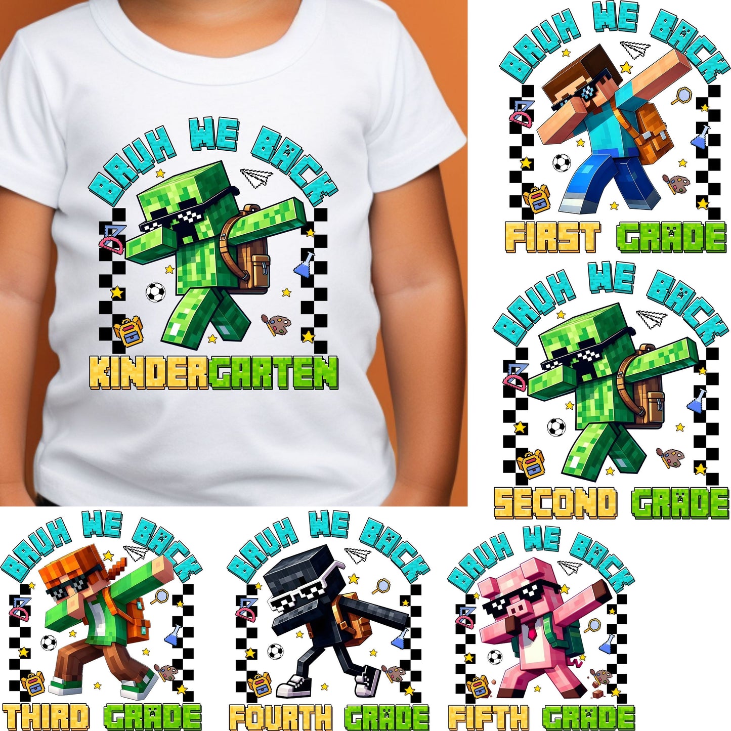 Personalized Gamer Back To School T-Shirt, Bruh We Back Shirt, Gamer Boy T-Shirt,  Preppy First Day Of School shirt, Gift for kids shirt