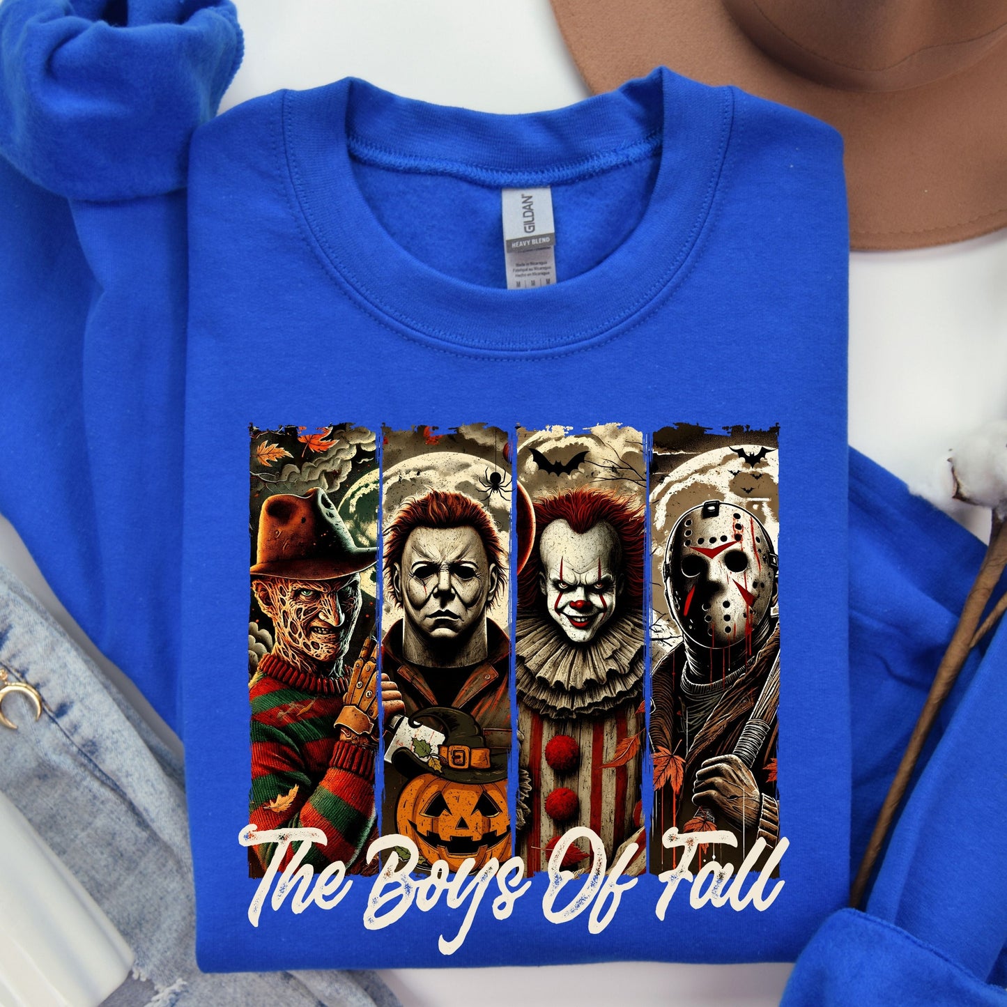Horror Friends Sweatshirt, Retro Halloween Sweatshirt, The Boys Of Fall for gift Sweatshirt, Horror Movie Halloween Sweatshirt