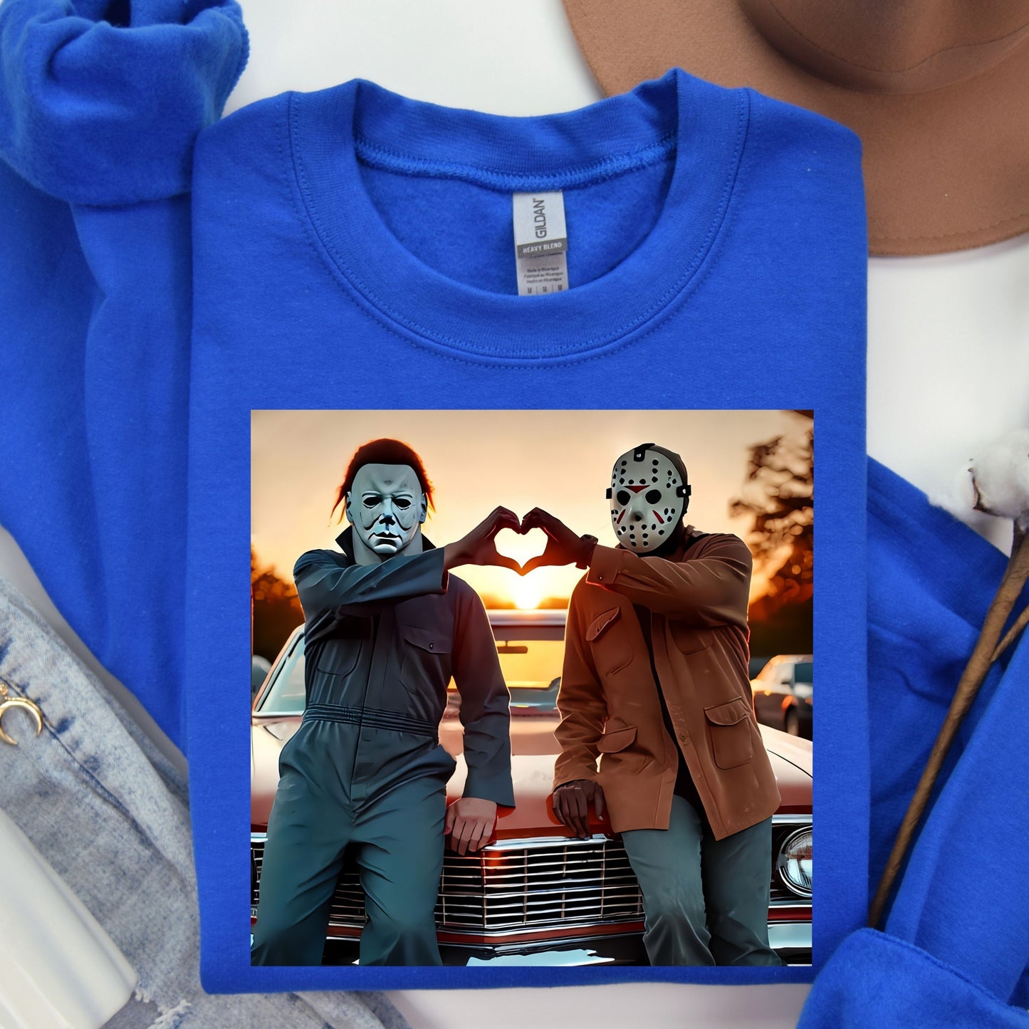 Retro Halloween Sweatshirt, Horror Friends Sweatshirt,  The Boys Of Fall Sweatshirt, Horror Movie Halloween Horror Characters Sweatshirt