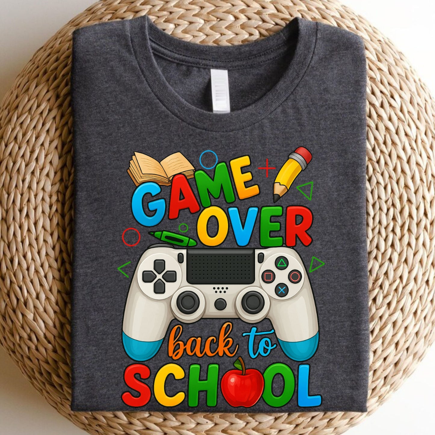 Game Over Back To School Sweatshirt, School Life Sweatshirt, Back To School School Love Sweatshirt,   Game Over Sweatshirt