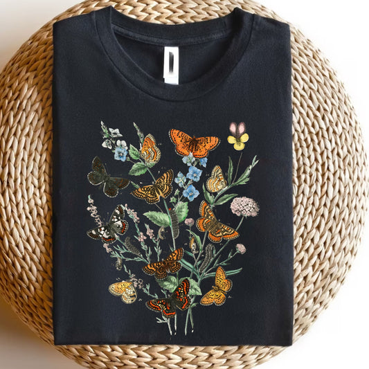 Vintage butterflies Sweatshirt, Butterflies life sweatshirt, gift for her for butterflies sweatshirt,  Butterfly Flowers Sweatshirt