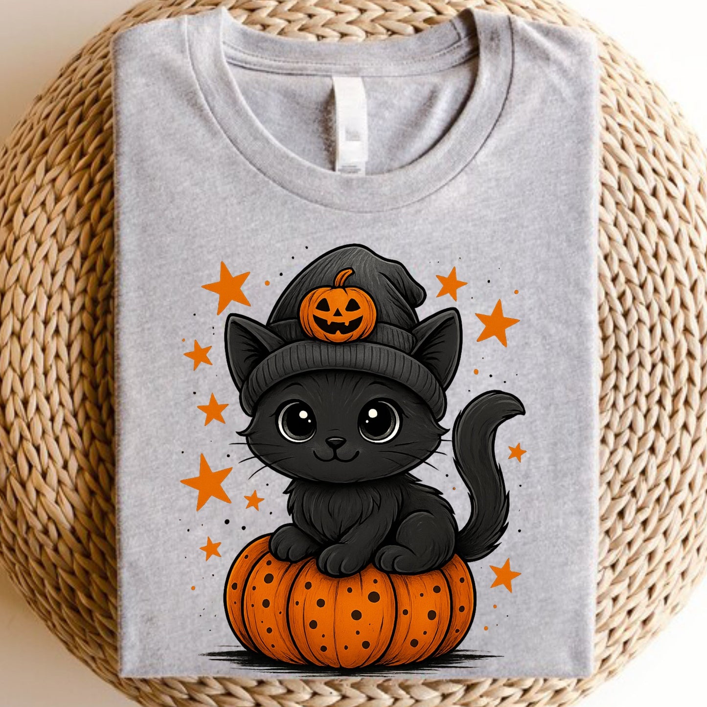 Pumpkin Cat Halloween Sweatshirt, Black Cat Sweatshirt,  Cute Halloween Cat sweatshirt, funny halloween sweatshirt,  gift for halloween