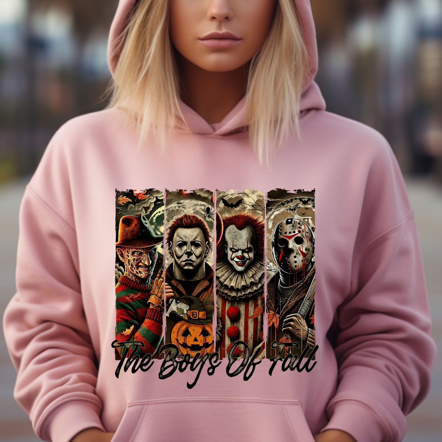 Horror Friends Hoodie, Retro Halloween Hoodie, The Boys Of Fall for gift Hoodie, Horror Movie Halloween hoodie