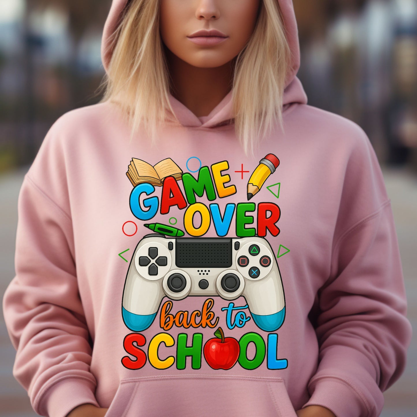 Game Over Back To School Hoodie, School Life Hoodie, Back To School School Love Hoodie,   Game Over Hoodie