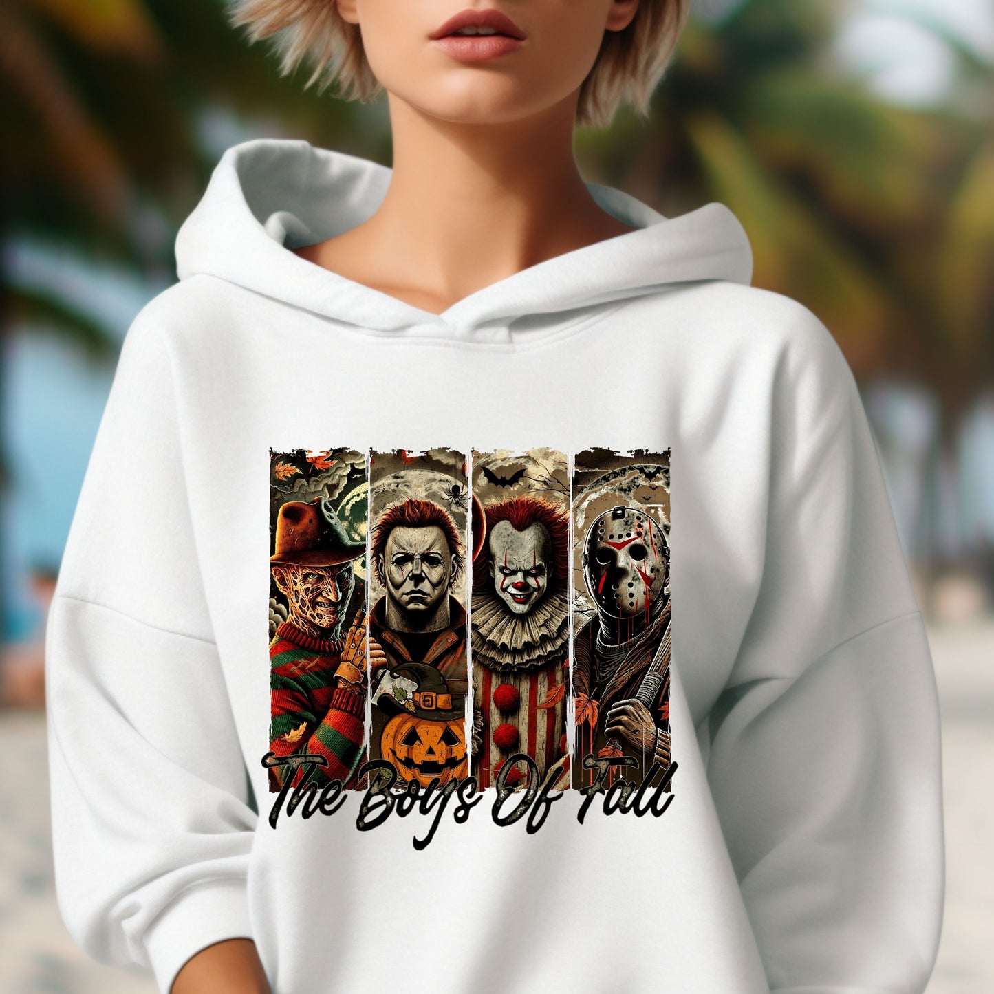 Horror Friends Hoodie, Retro Halloween Hoodie, The Boys Of Fall for gift Hoodie, Horror Movie Halloween hoodie