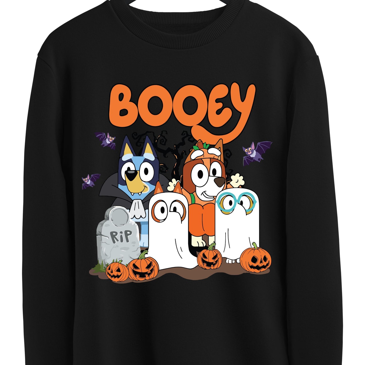 Family Halloween Sweatshirt, Cartoon Halloween Sweatshirt, Halloween Trick Or Treat Sweatshirt,  Halloween Cartoon Trendy Halloween sweatshirt