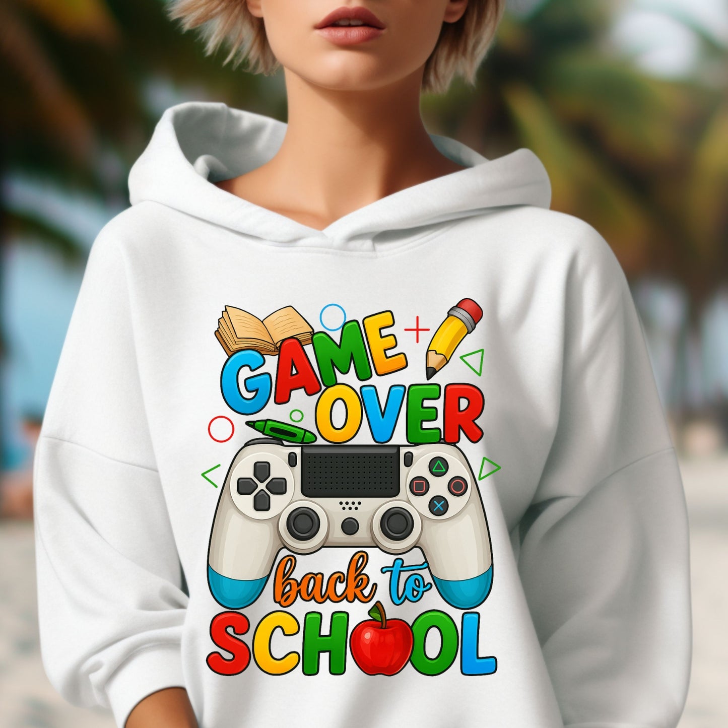 Game Over Back To School Hoodie, School Life Hoodie, Back To School School Love Hoodie,   Game Over Hoodie