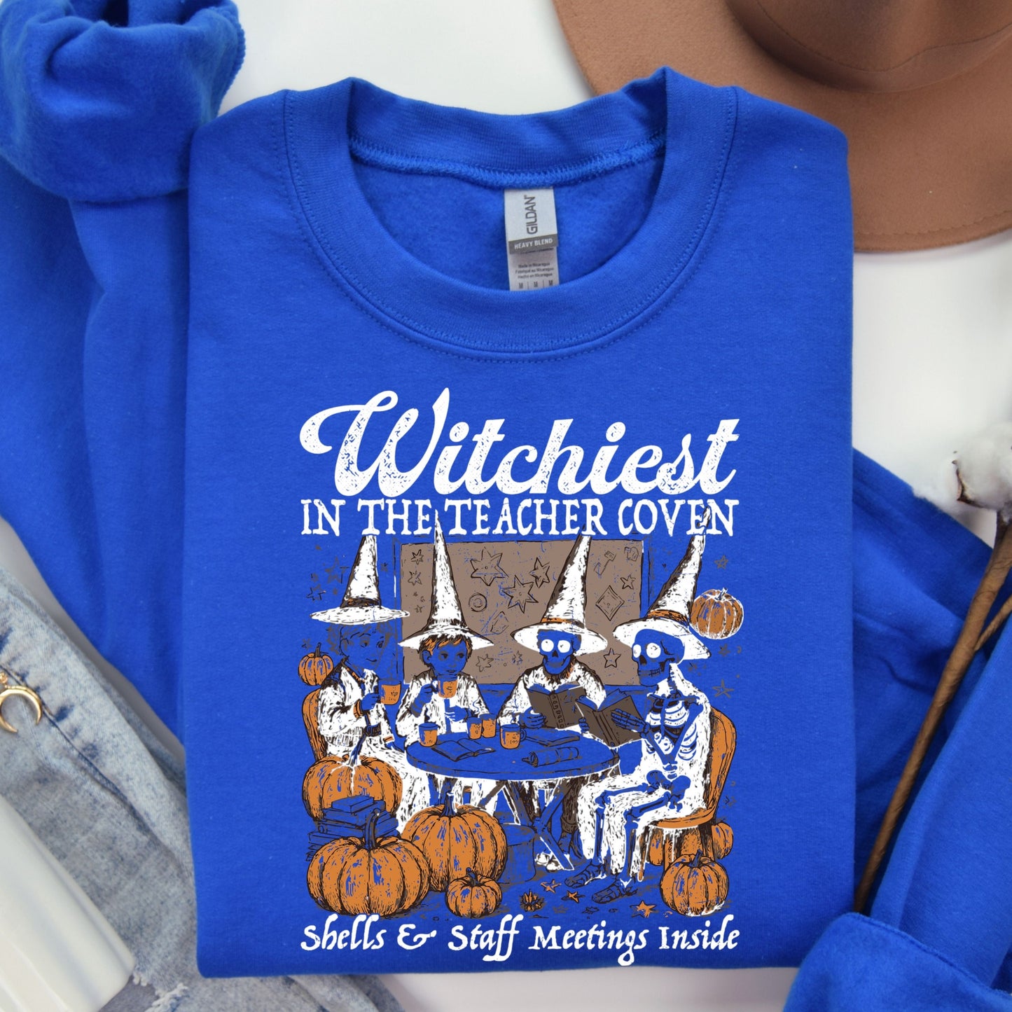 Halloween Teacher Sweatshirt, Witch teacher Halloween Sweatshirt, Teacher Halloween Sweatshirt,  Halloween Reading Back To School Sweatshirt