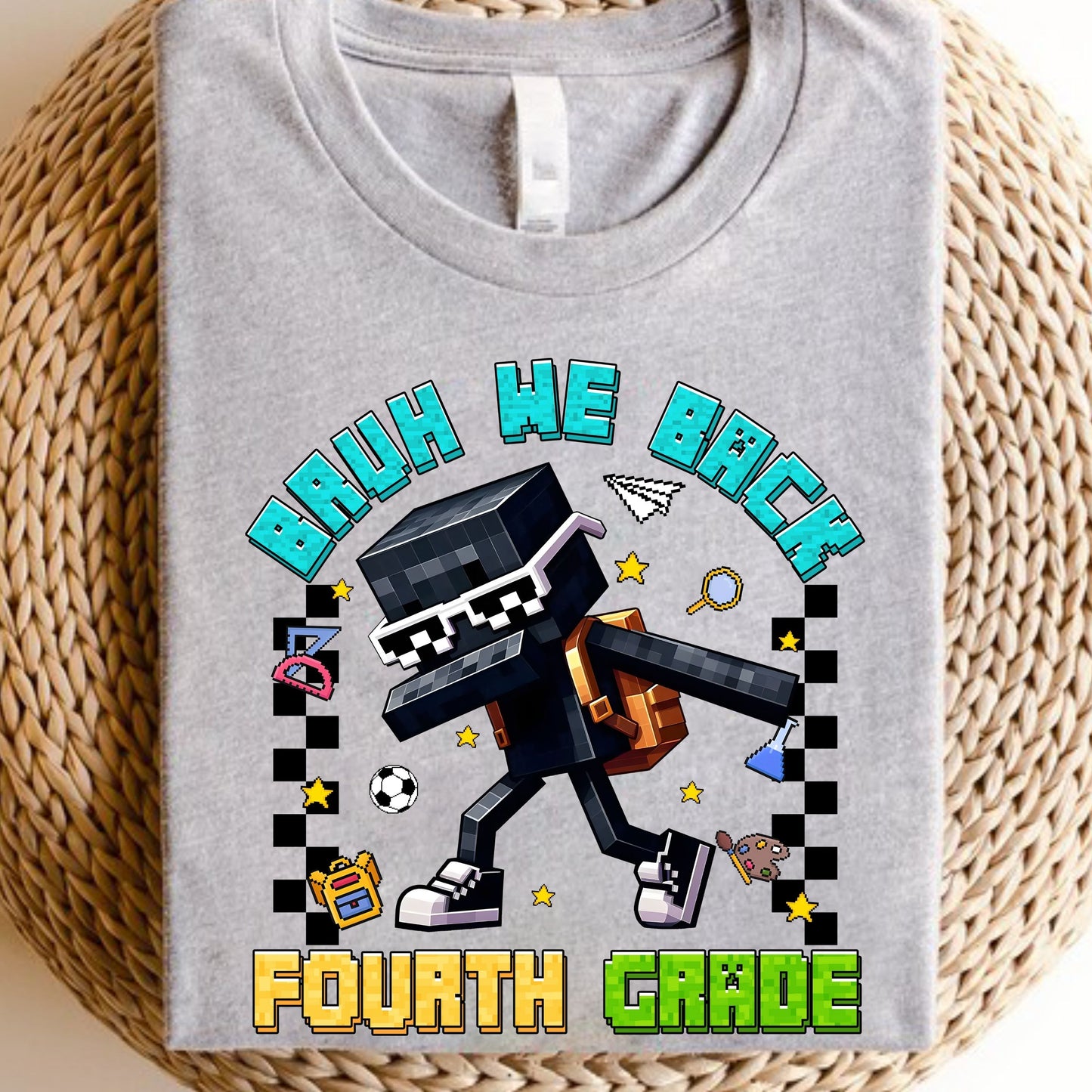 Personalized Gamer Back To School Sweatshirt, Bruh We Back Sweatshirt, Gamer Boy Sweatshirt,  Preppy First Day Of School sweatshirt, Gift for kids sweatshirt