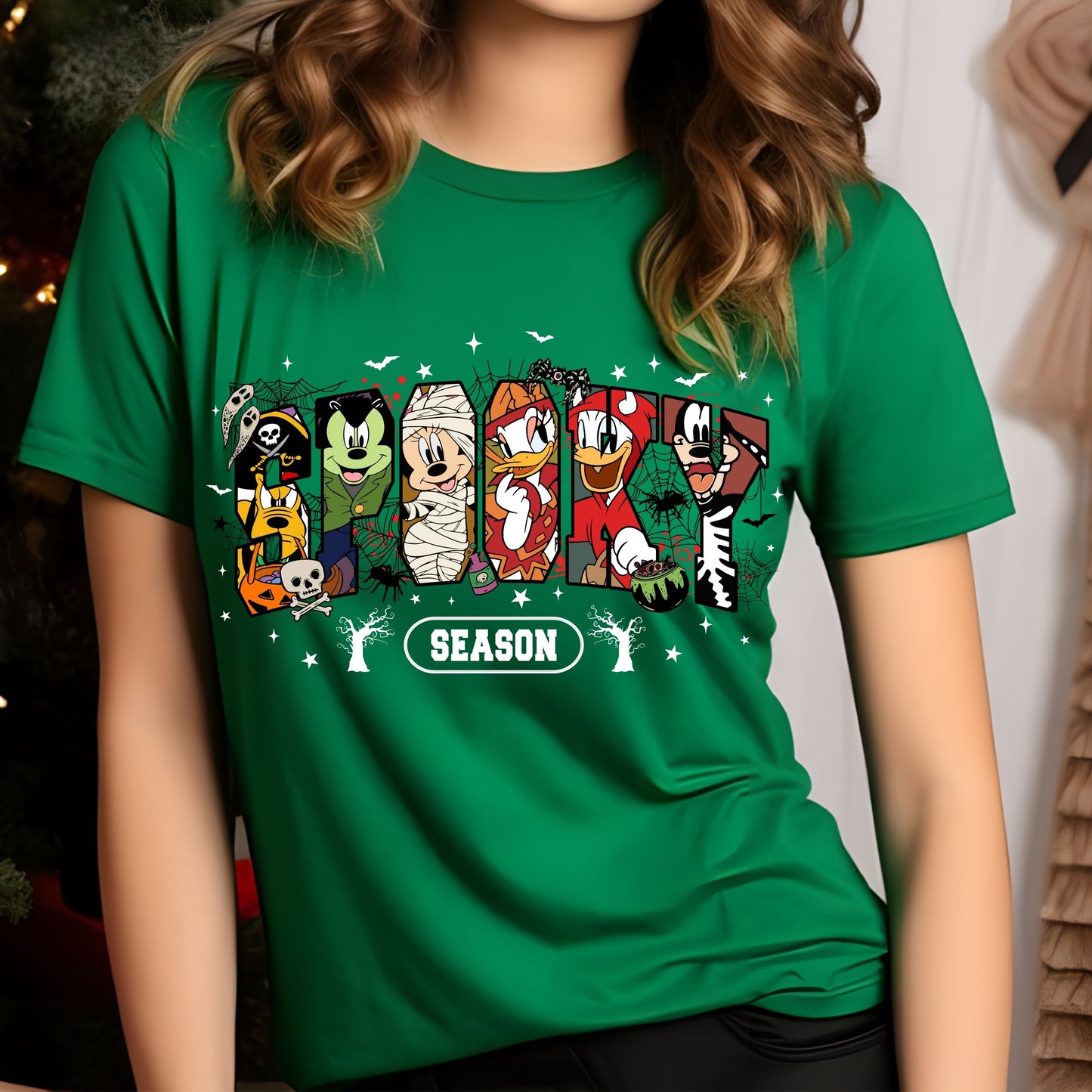 Retro Spooky Season Shirt, Halloween Cartoon Mouse And Friends Character T-Shirt,   Trendy Horror Halloween Shirt, Halloween Movie Friends T-Shirt