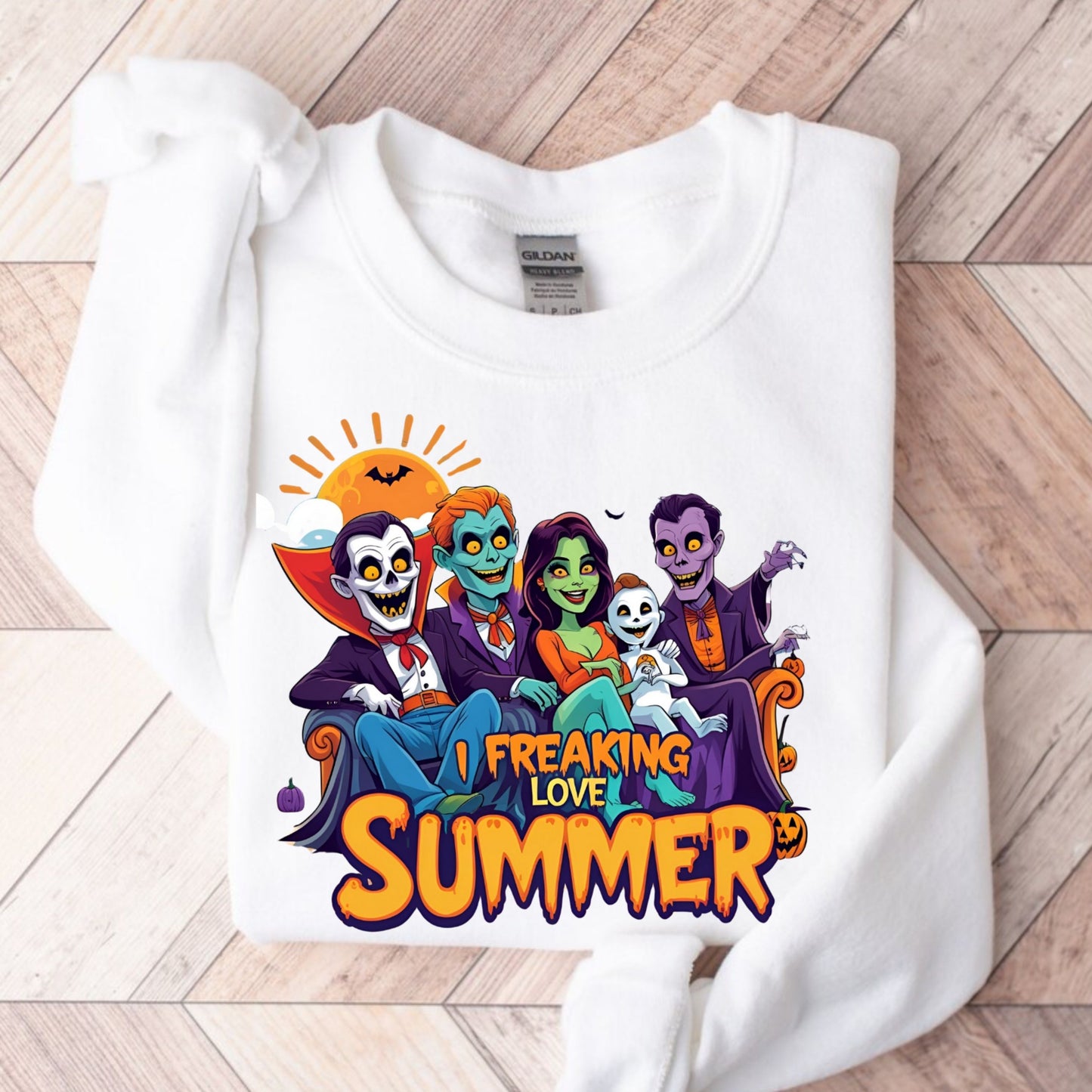 Summer Halloween Sweatshirt, Killers Summer Vibes Sweatshirt, Funny Halloween Funny sweatshirt,  Halloween in Summer Sweatshirt (Copy)