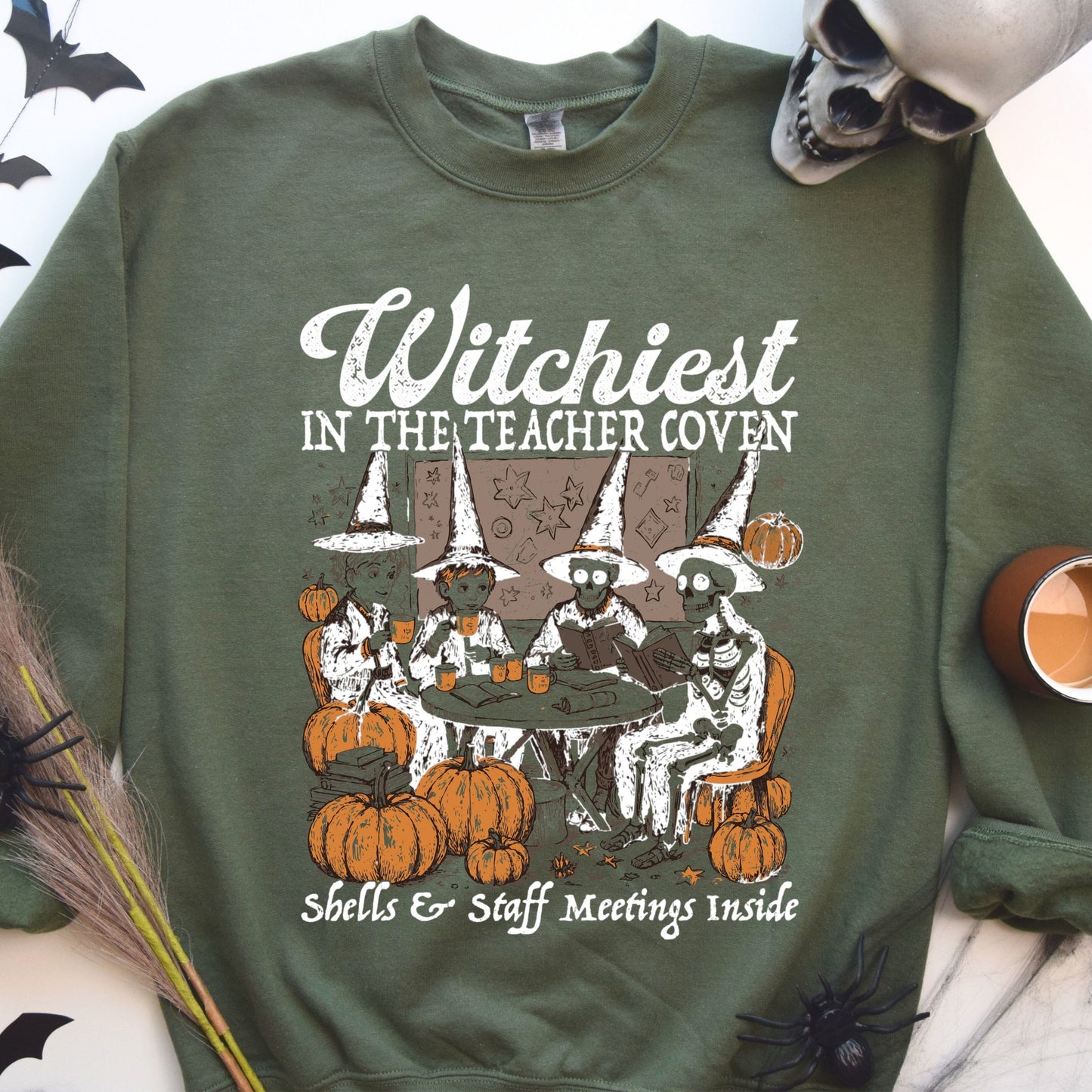 Halloween Teacher Sweatshirt, Witch teacher Halloween Sweatshirt, Teacher Halloween Sweatshirt,  Halloween Reading Back To School Sweatshirt