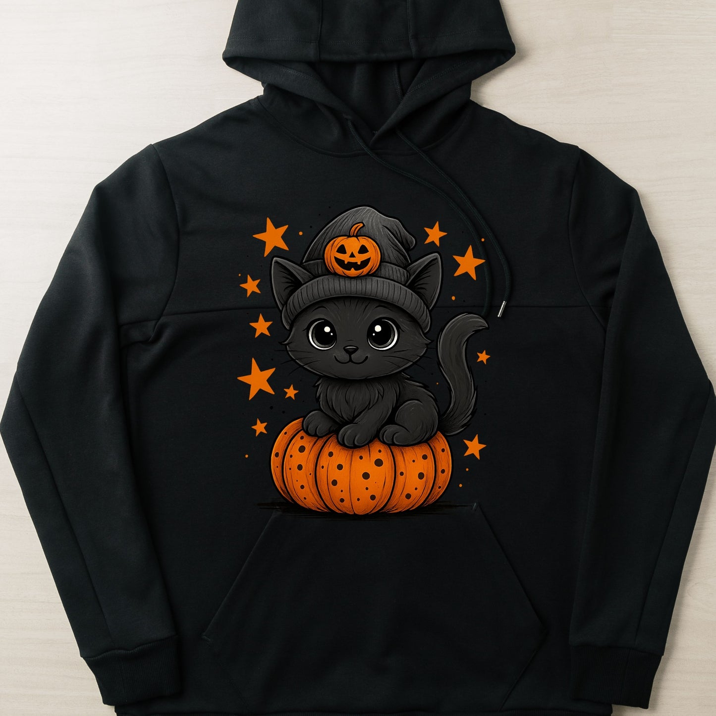 Pumpkin Cat Halloween Hoodie, Black Cat Hoodie,  Cute Halloween Cat hoodie, funny halloween hoodie,  gift for halloween