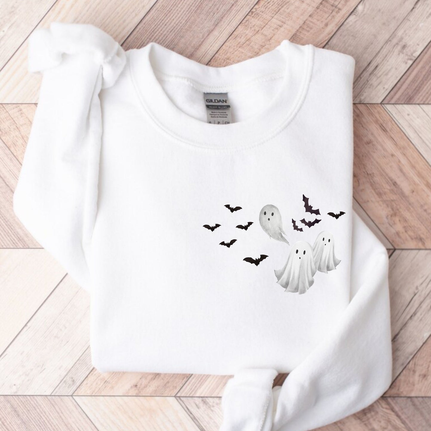 Retro Halloween Spooky Bear Sweatshirt, Cartoon Halloween Sweatshirt, Spooky Ghost Bear And Friends sweatshirt,   Witch Honey Bear Halloween Sweatshirt