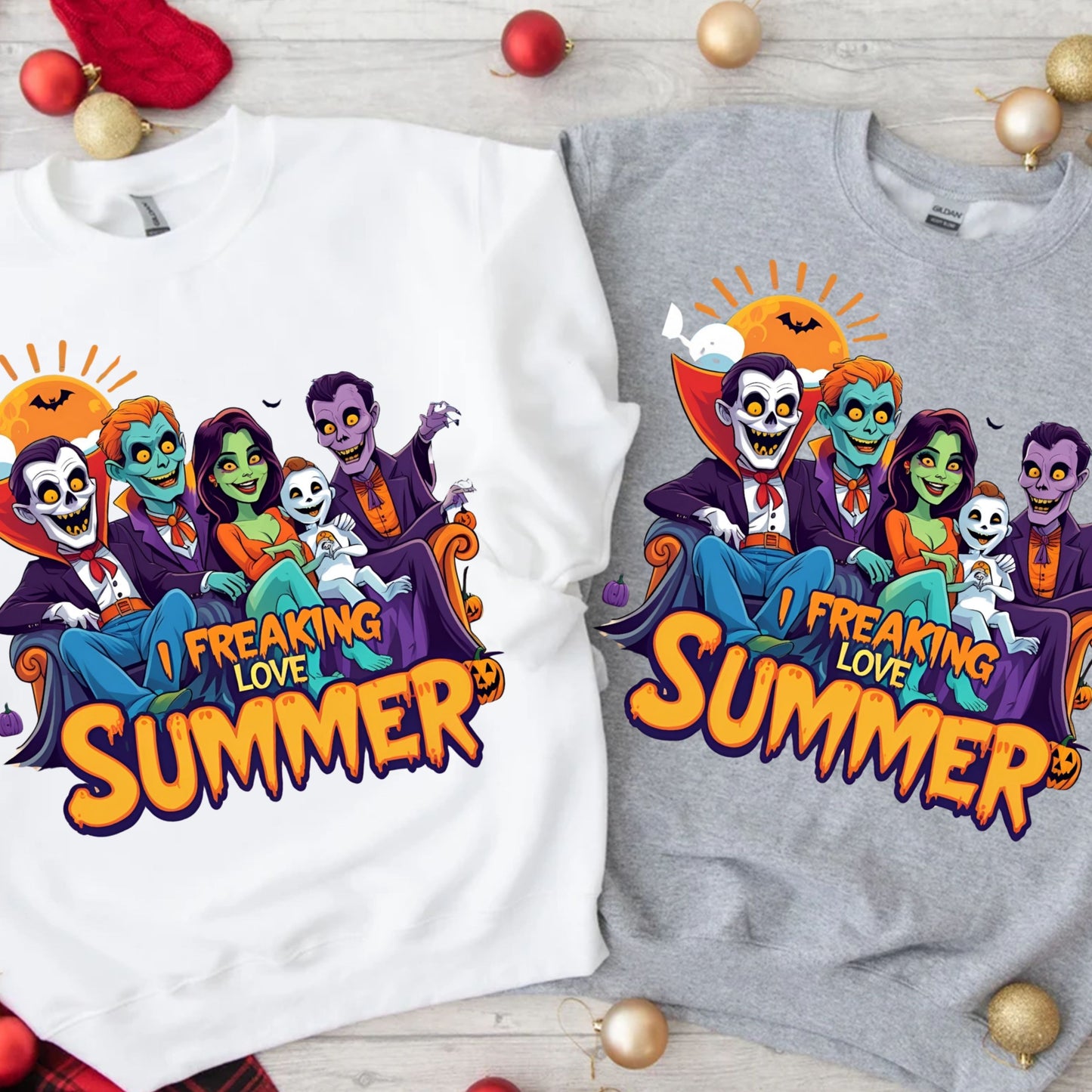 Summer Halloween Sweatshirt, Killers Summer Vibes Sweatshirt, Funny Halloween Funny sweatshirt,  Halloween in Summer Sweatshirt (Copy)