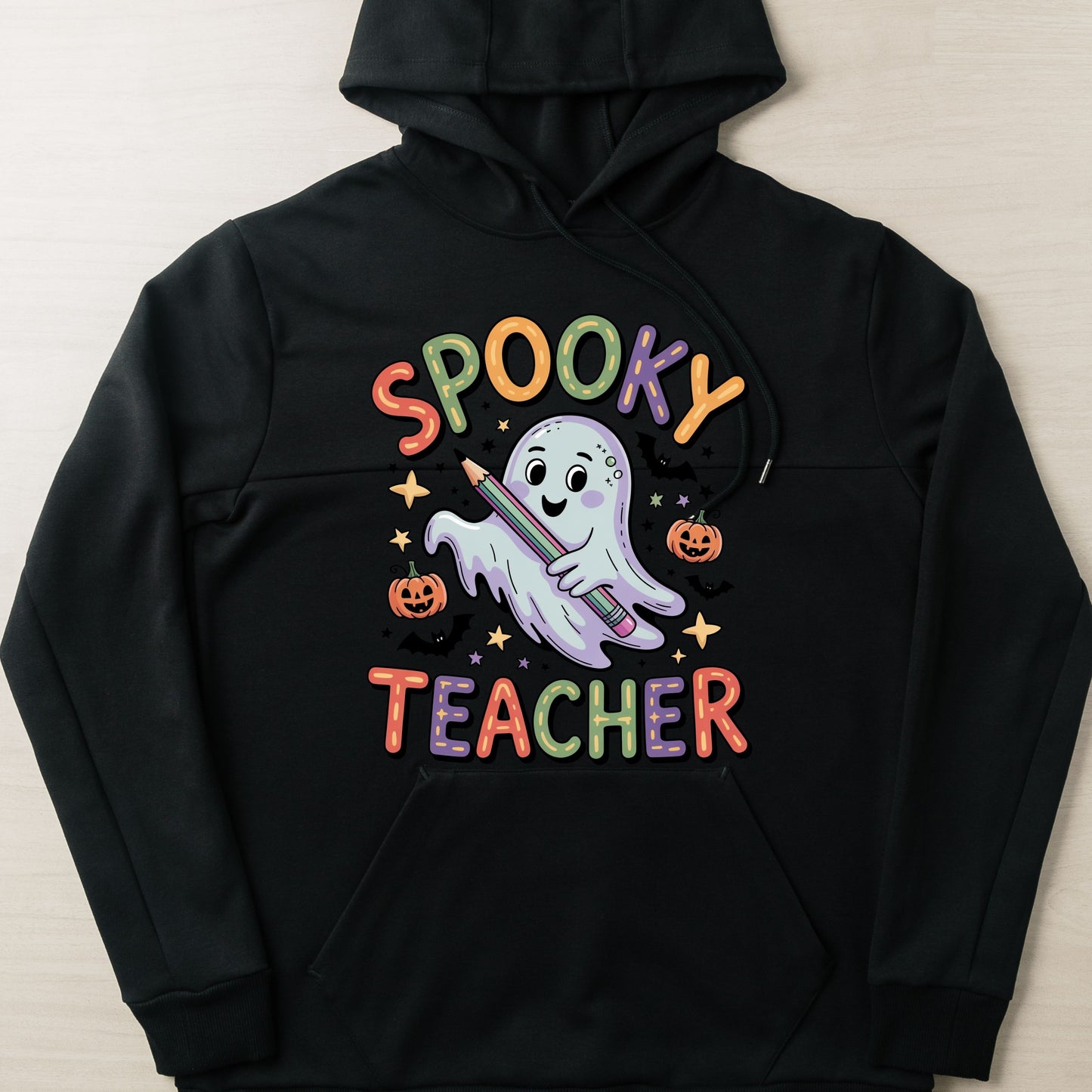 Spooky Teacher Hoodie, Cute Ghost Halloween Hoodie, Back-to-School Hoodie, Spooky Teacher Hoodie