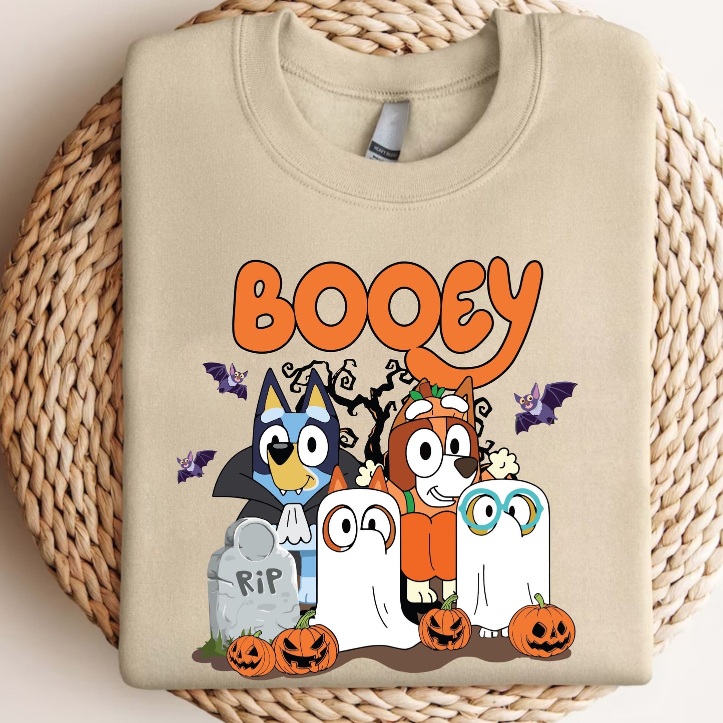 Family Halloween Sweatshirt, Cartoon Halloween Sweatshirt, Halloween Trick Or Treat Sweatshirt,  Halloween Cartoon Trendy Halloween sweatshirt