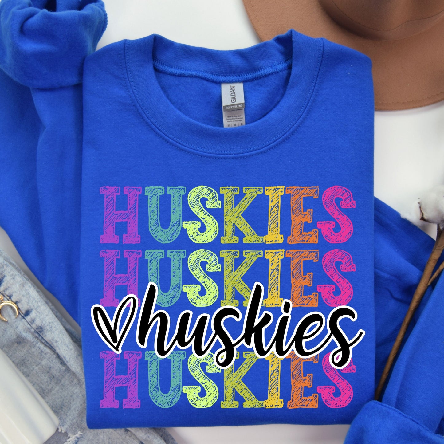 Neon Mascot Sweatshirt, Favorite Team Sweatshirt, School Spirit Mascot Sweatshirt, CUSTOM Mascot Team Name  Sweatshirt