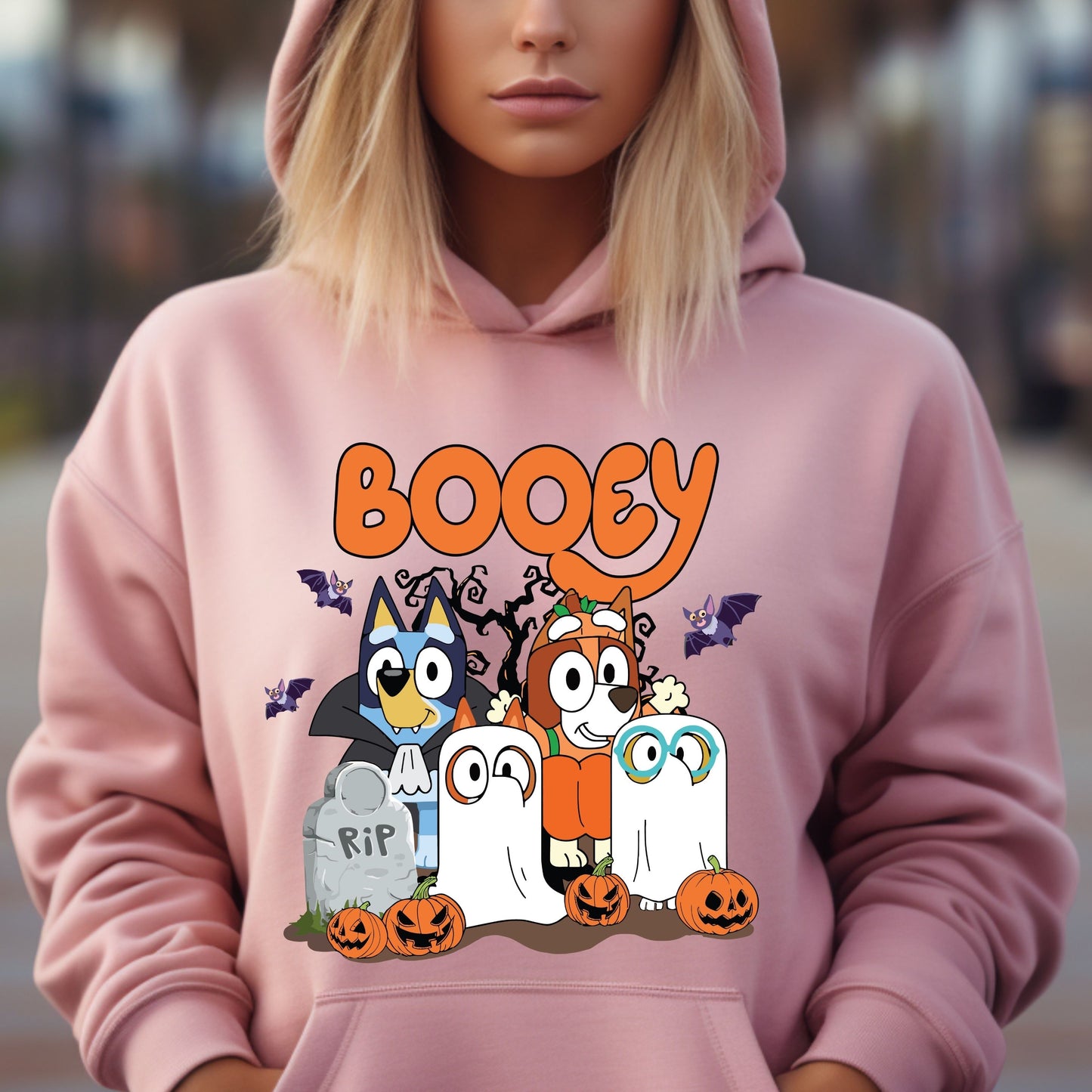 Booey Family Halloween Hoodie, Cartoon Halloween Hoodie, Halloween Trick Or Treat Hoodie, Halloween Cartoon Trendy Halloween Hoodie
