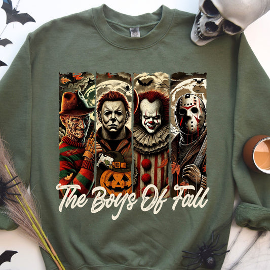 Horror Friends Sweatshirt, Retro Halloween Sweatshirt, The Boys Of Fall for gift Sweatshirt, Horror Movie Halloween Sweatshirt