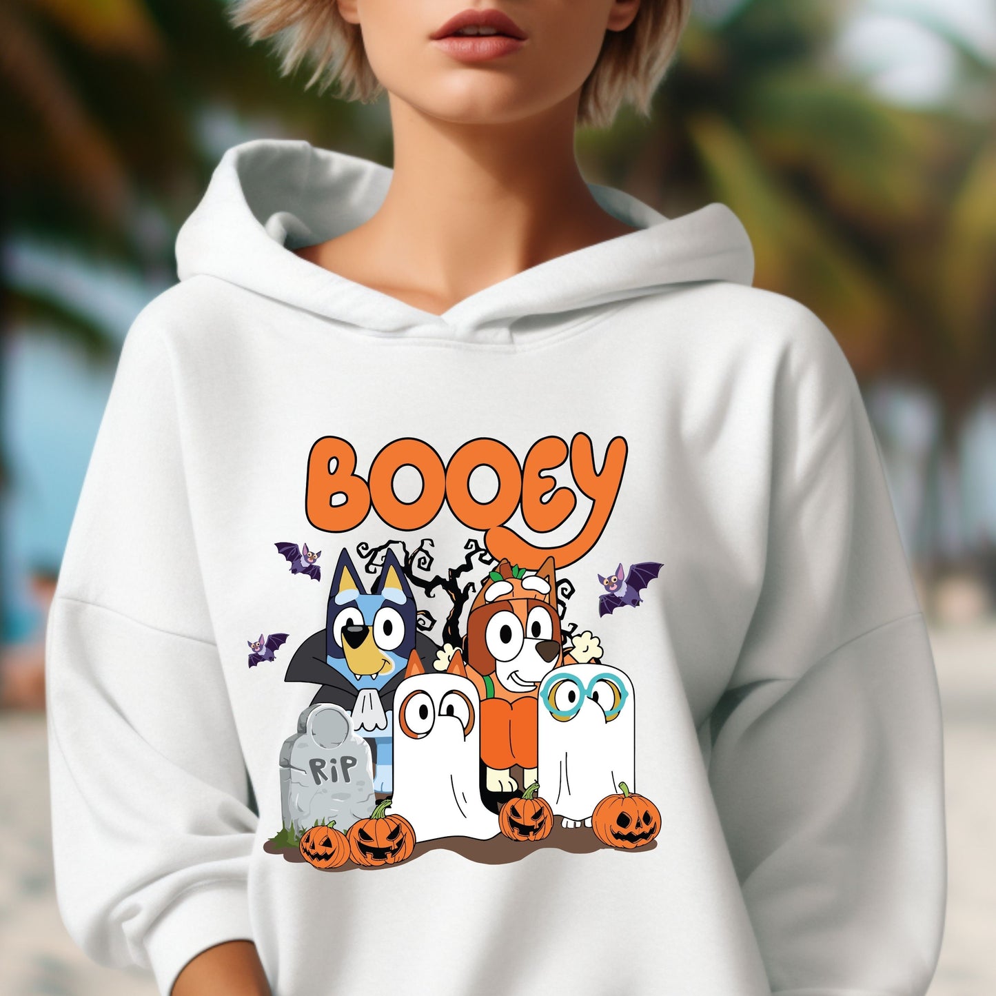 Booey Family Halloween Hoodie, Cartoon Halloween Hoodie, Halloween Trick Or Treat Hoodie, Halloween Cartoon Trendy Halloween Hoodie