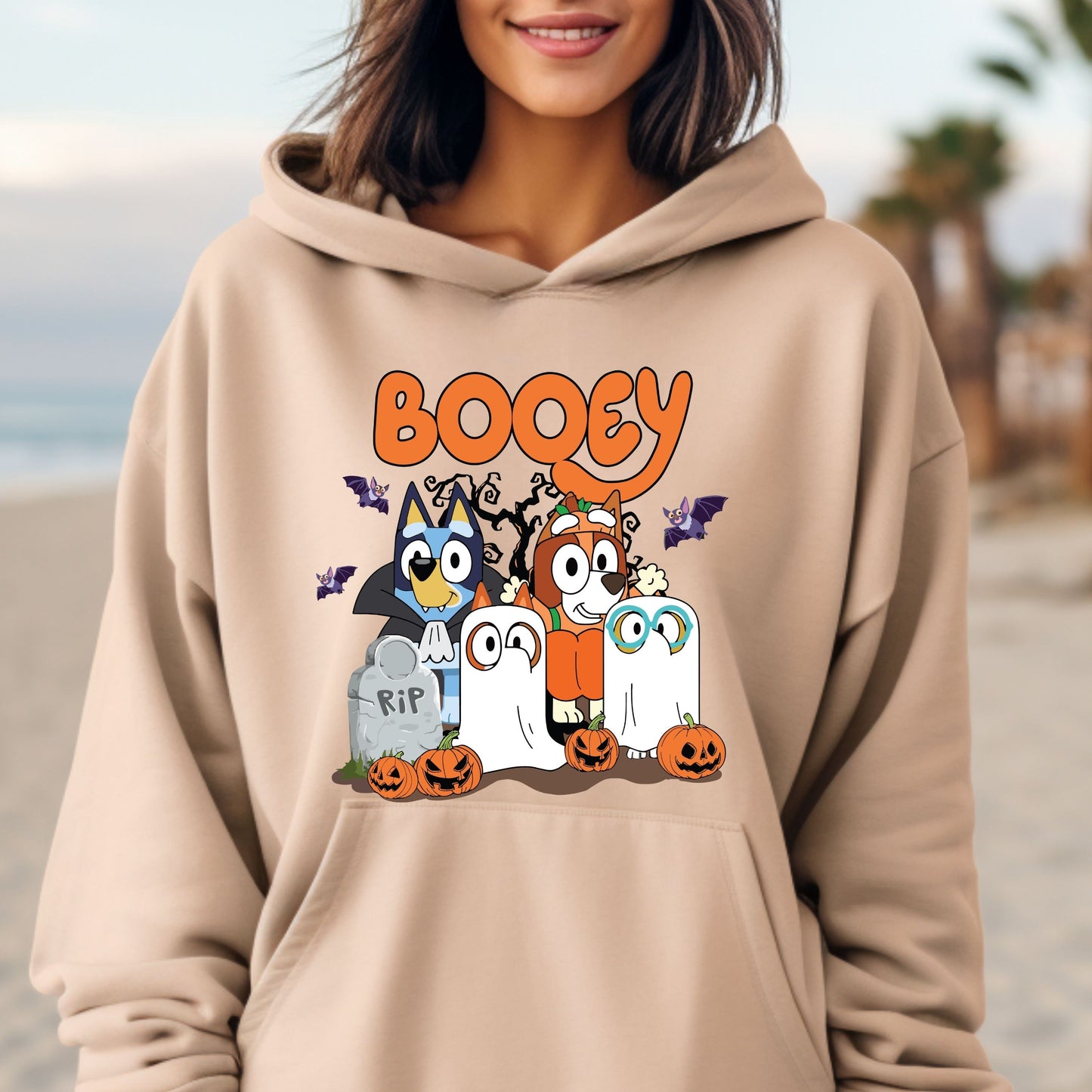 Booey Family Halloween Hoodie, Cartoon Halloween Hoodie, Halloween Trick Or Treat Hoodie, Halloween Cartoon Trendy Halloween Hoodie
