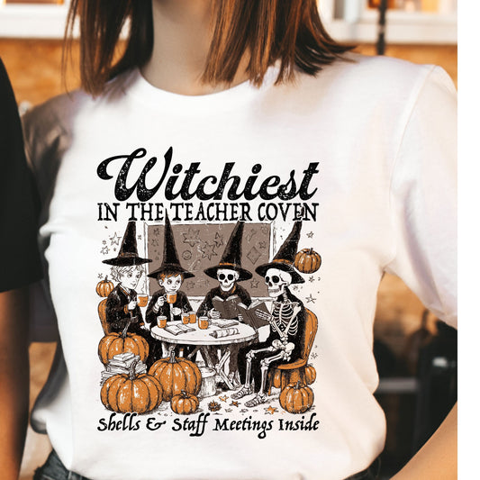 Halloween Teacher T-Shirt, Witch teacher Halloween Shirt, Teacher Halloween T-Shirt,  Halloween Reading Back To School Shirt