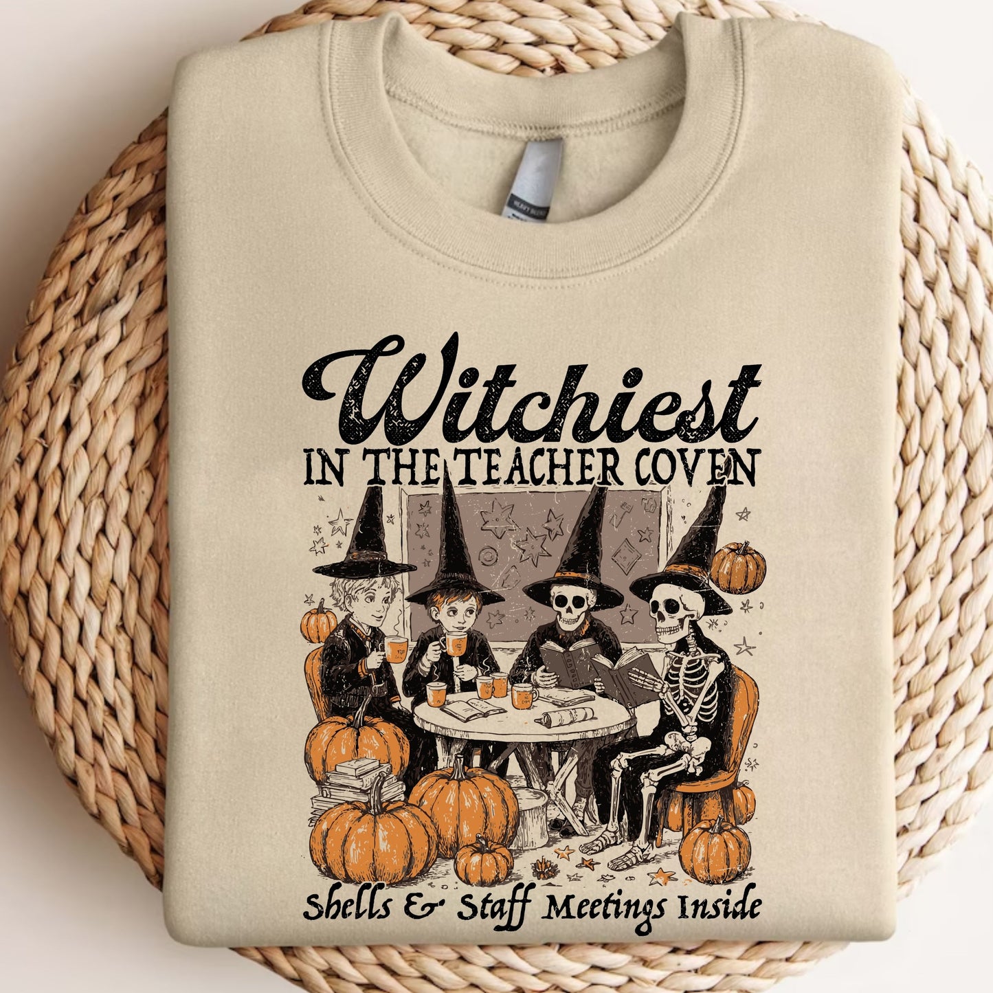 Halloween Teacher Sweatshirt, Witch teacher Halloween Sweatshirt, Teacher Halloween Sweatshirt,  Halloween Reading Back To School Sweatshirt