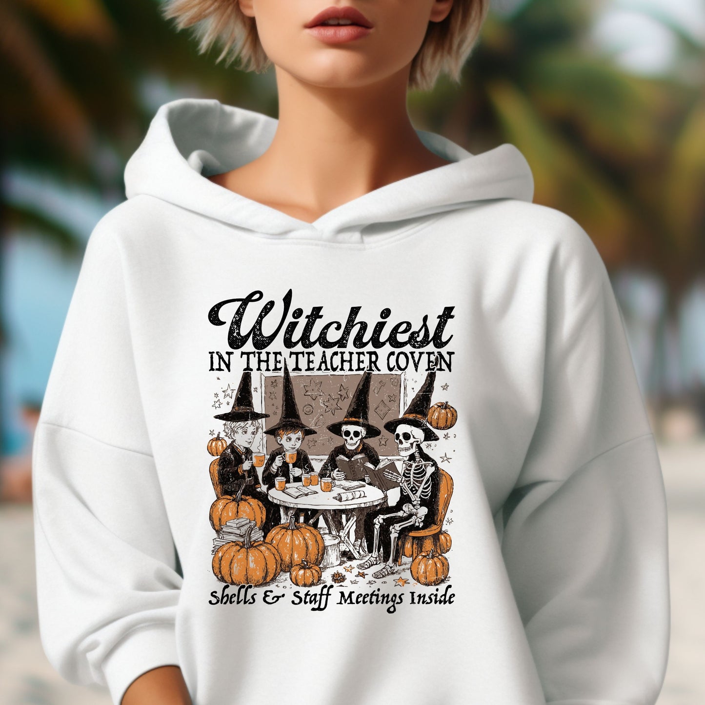 Halloween Teacher Hoodie, Witch teacher Halloween Hoodie, Teacher Halloween Hoodie,  Halloween Reading Back To School Hoodie