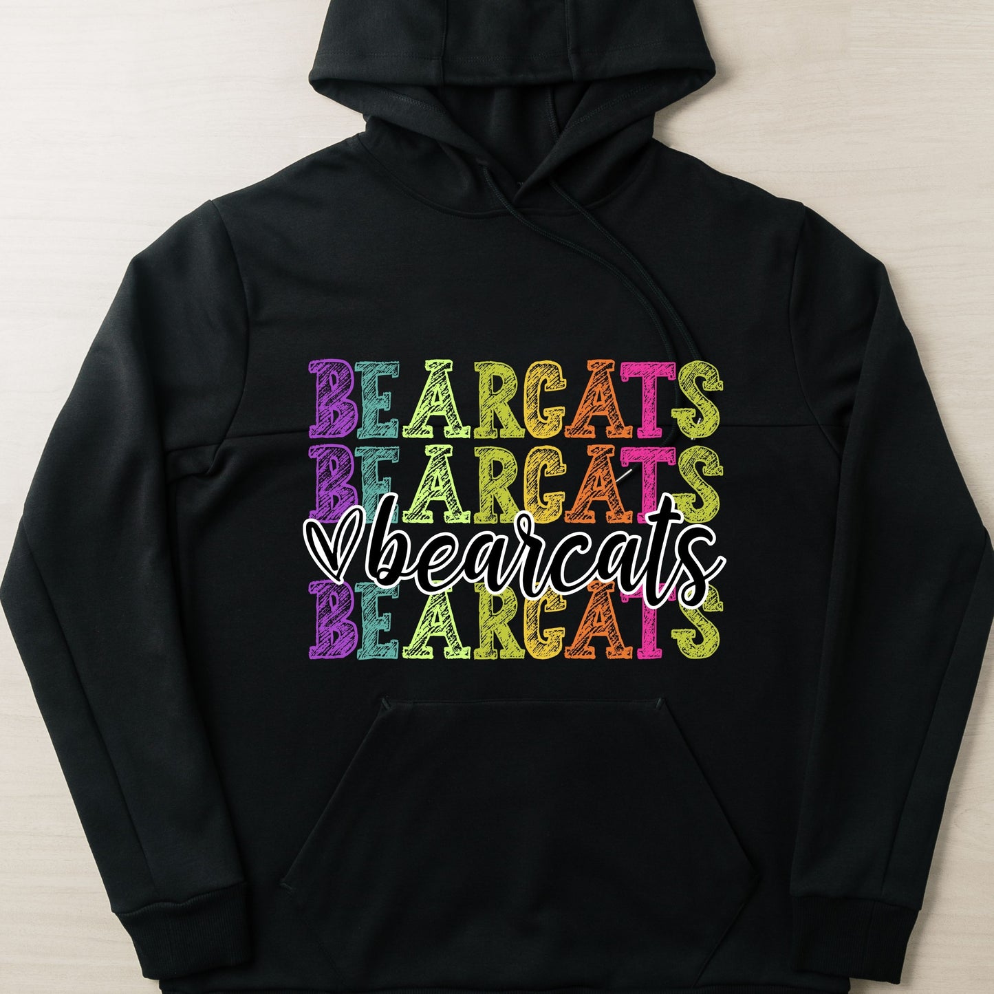 Neon Mascot Hoodie, Favorite Team Hoodie, School Spirit Mascot Hoodie, CUSTOM Mascot Team Name  Hoodie