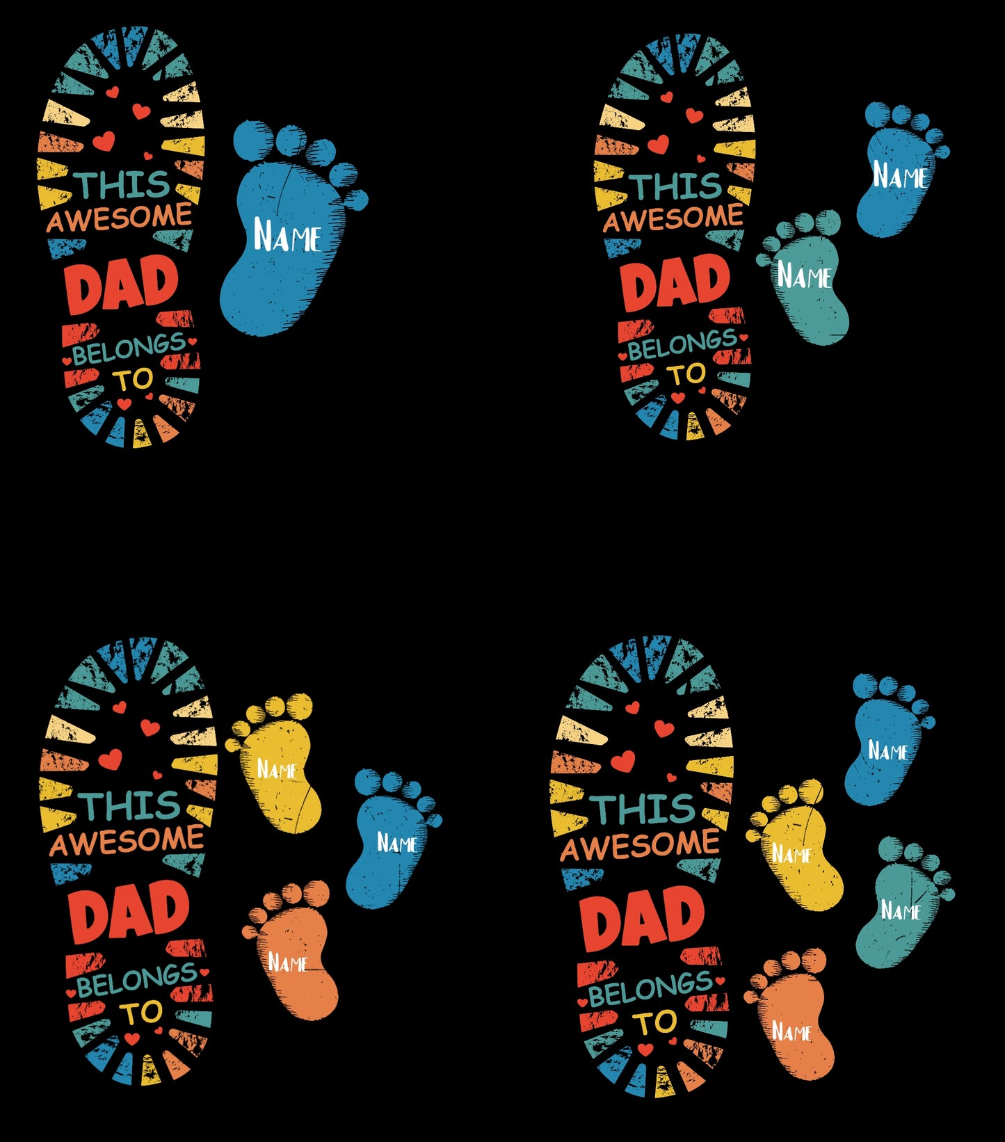 Best dad ever Hoodie, Custom name dad and kids Hoodie, dad military hoodie,  Father custom kids name Hoodie (Copy)