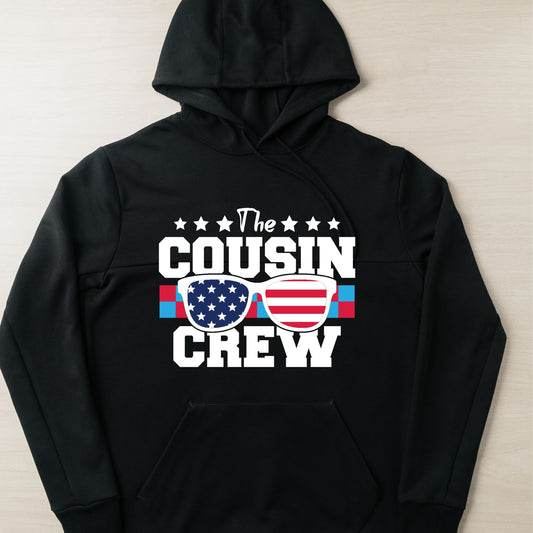 Cousin Crew 4th Of July Hoodie, Cartoon 4th July Hoodie, Fourth Of July, Independence Day Hoodie, 4t of July Coquette Hoodie (Copy) (Copy)