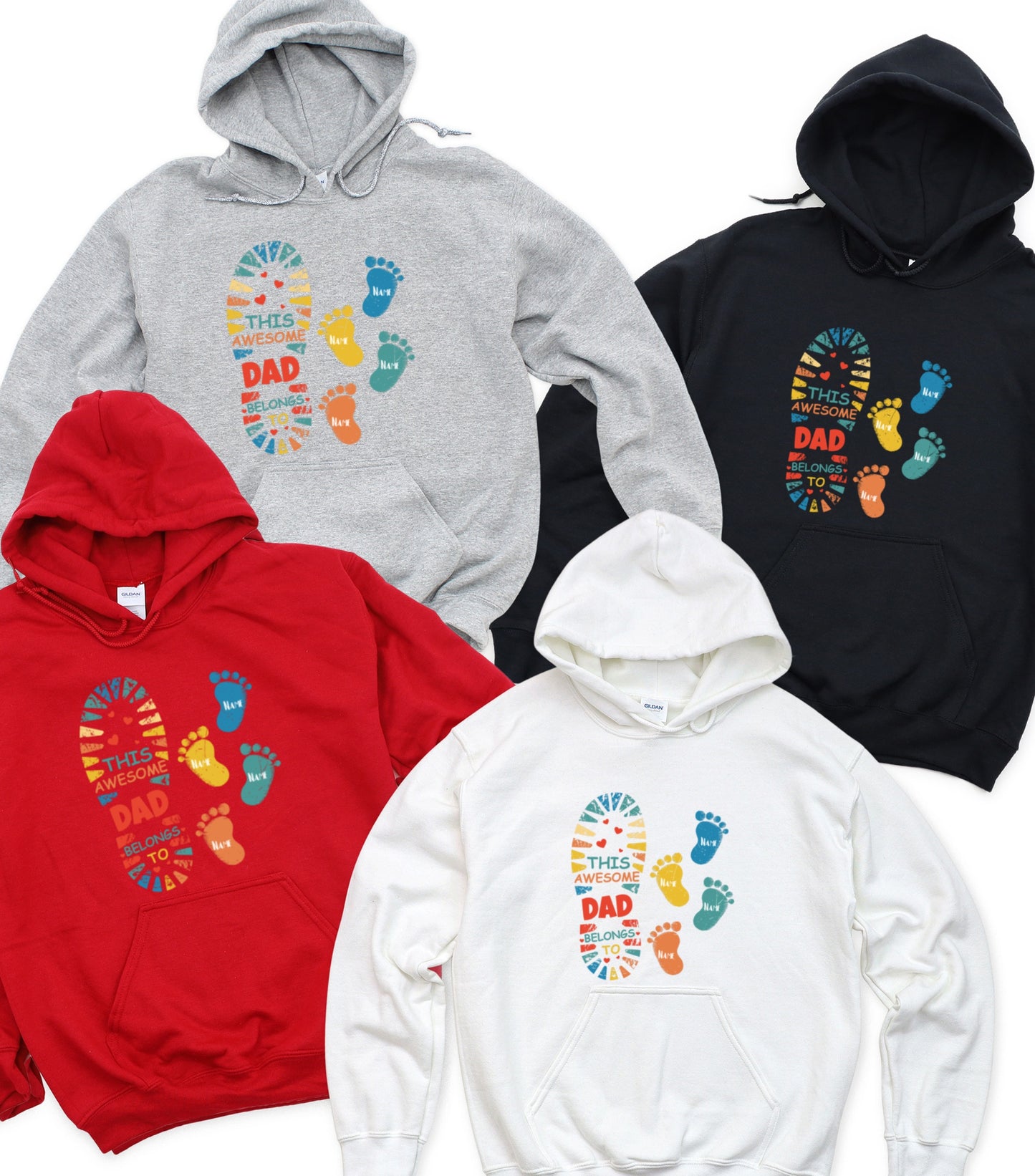 Best dad ever Hoodie, Custom name dad and kids Hoodie, dad military hoodie,  Father custom kids name Hoodie (Copy)