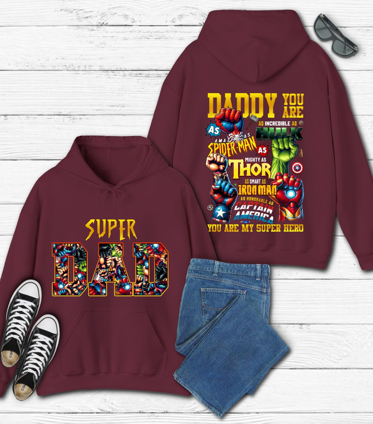 Daddy You Are Hoodie, Best Dad Ever Hoodie, Superhero Father's Day Hoodie, Fatherhood Dad Life hoodie, Gift For Father hoodie