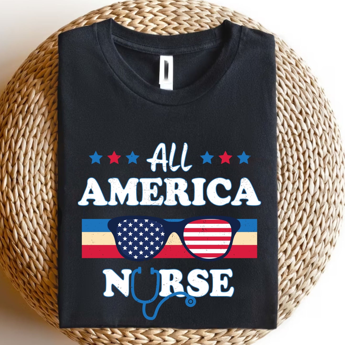 All America Nurse 4th Of July Sweatshirt, Cartoon 4th July Sweatshirt, Fourth Of July, Independence Day Sweatshirt, &nbsp;4t of July Coquette Sweatshirt (Copy) (Copy)