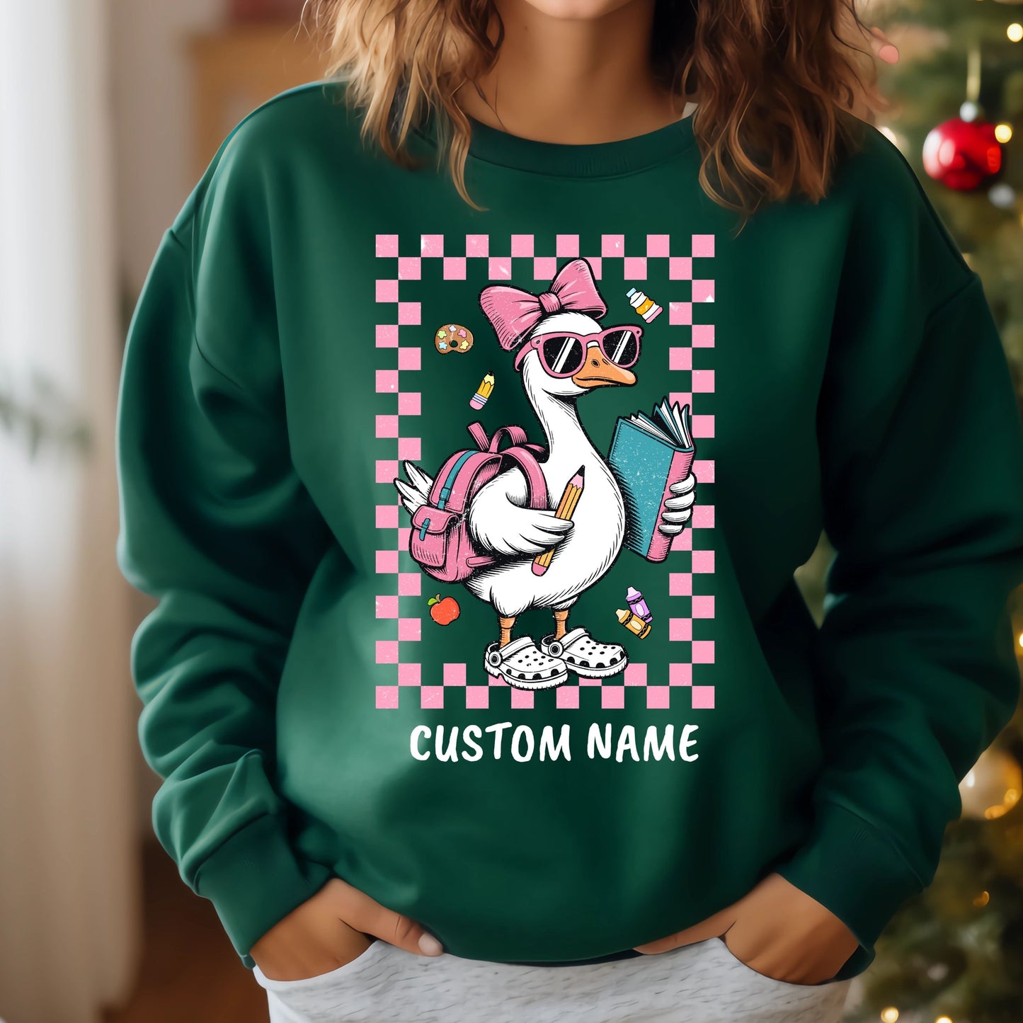 Back To School Sweatshirt, First Day Of School Sweatshirt, Back To School Boy Girl Sweatshirt, School Goose sweatshirt