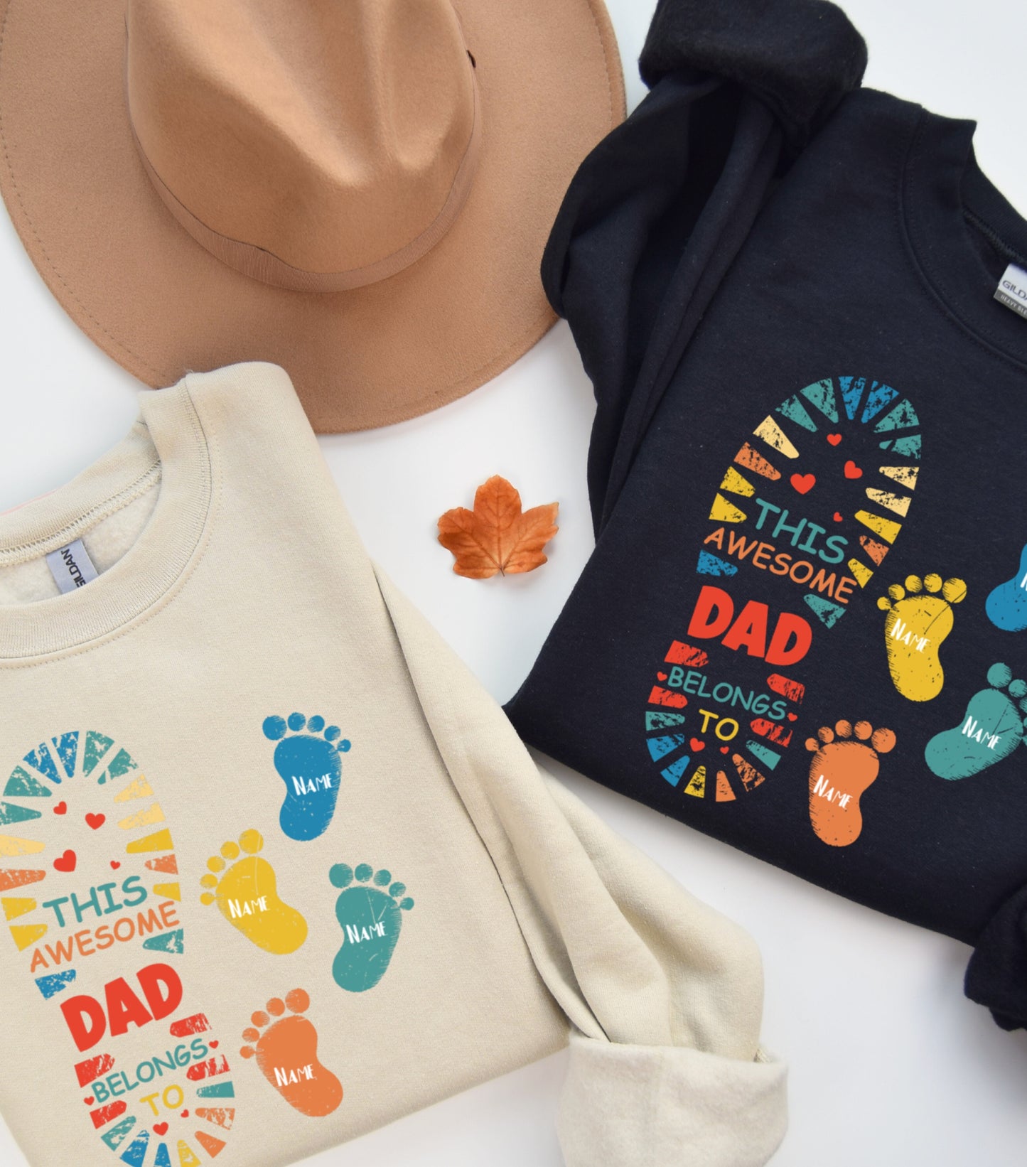 Best dad ever Sweatshirt, Custom name dad and kids Sweatshirt, dad military sweatshirt,  Father custom kids name Sweatshirt (Copy)