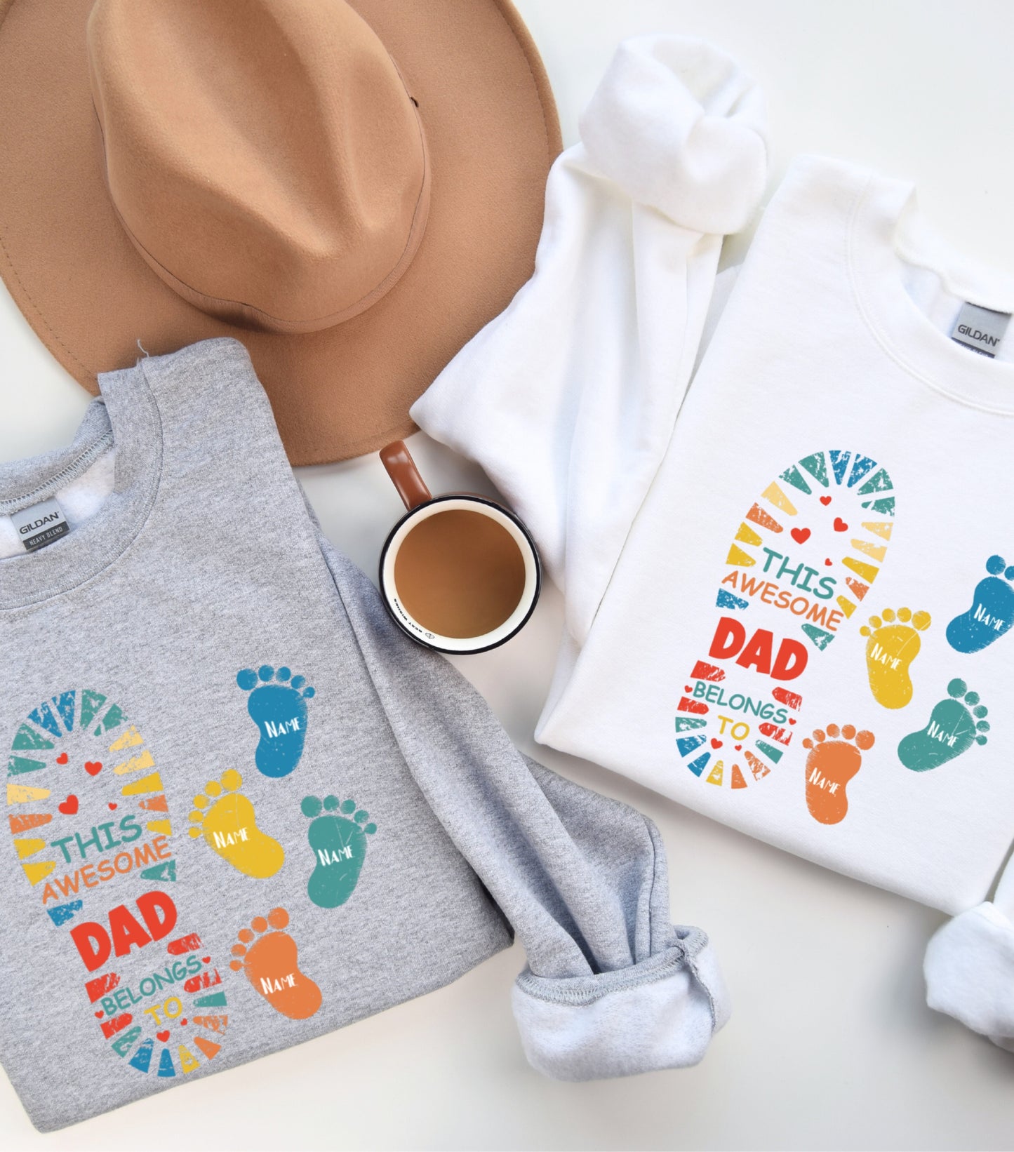 Best dad ever Sweatshirt, Custom name dad and kids Sweatshirt, dad military sweatshirt,  Father custom kids name Sweatshirt (Copy)