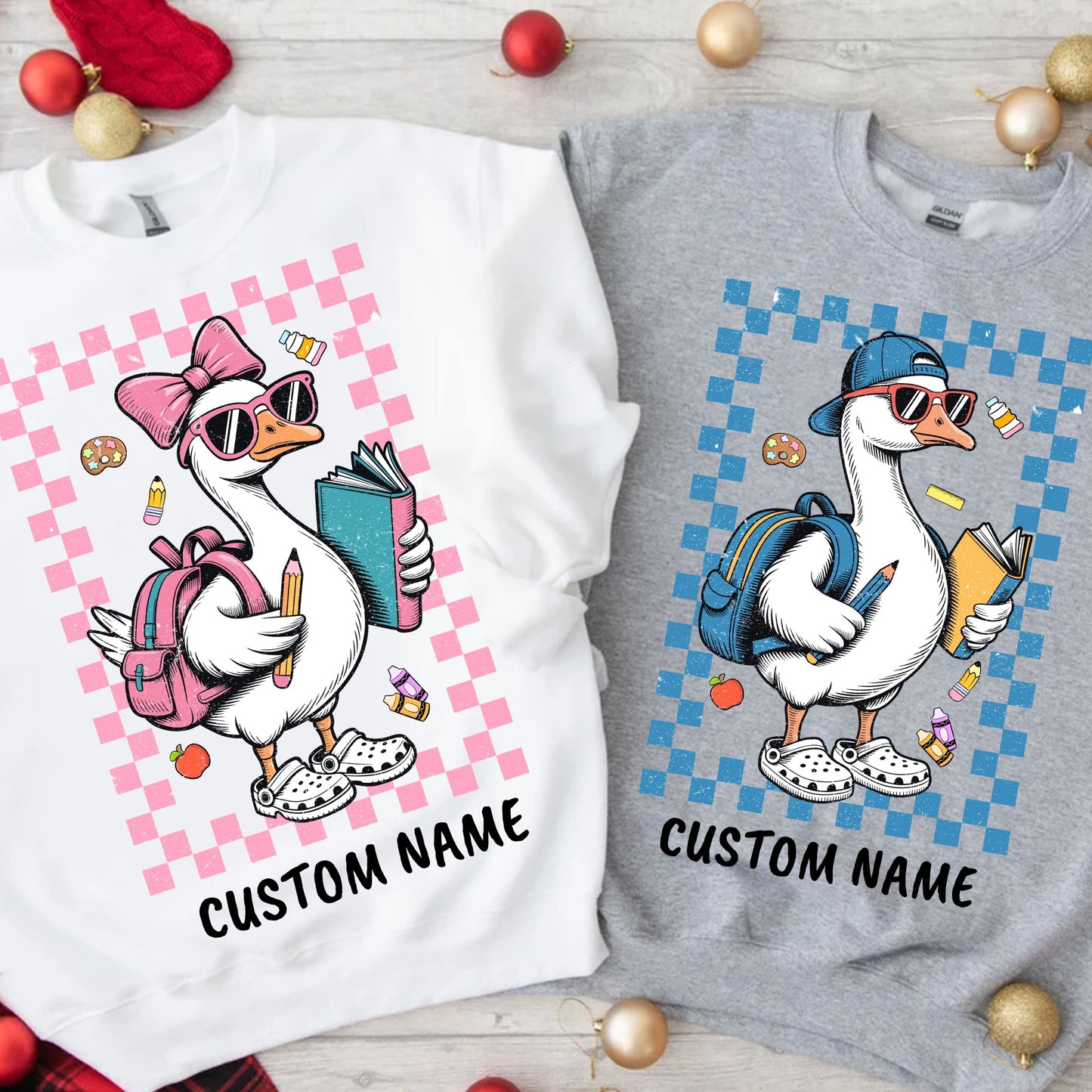 Back To School Sweatshirt, First Day Of School Sweatshirt, Back To School Boy Girl Sweatshirt, School Goose sweatshirt