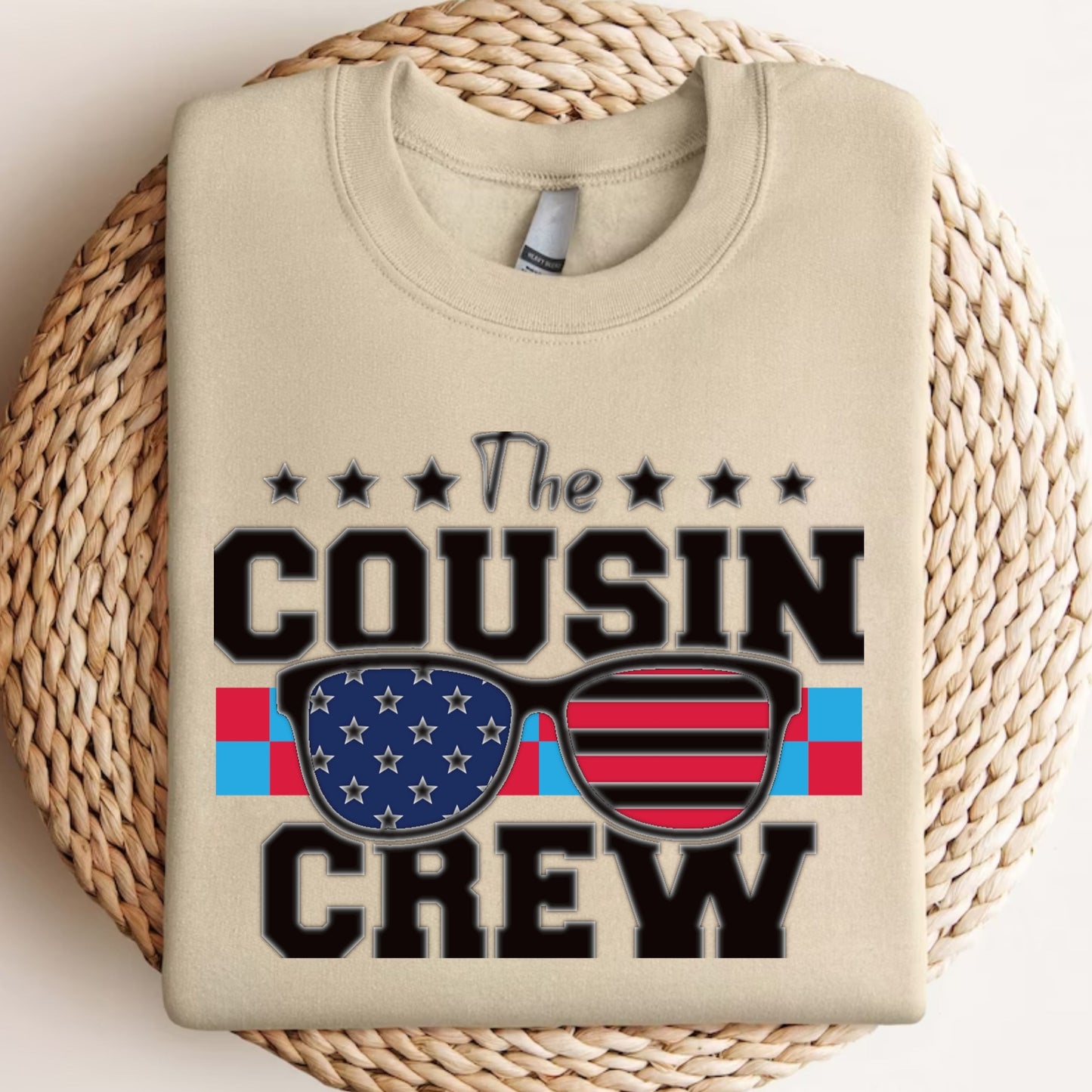 Cousin Crew 4th Of July Sweatshirt, Cartoon 4th July Sweatshirt, Fourth Of July, Independence Day Sweatshirt, &nbsp;4t of July Coquette Sweatshirt (Copy) (Copy)