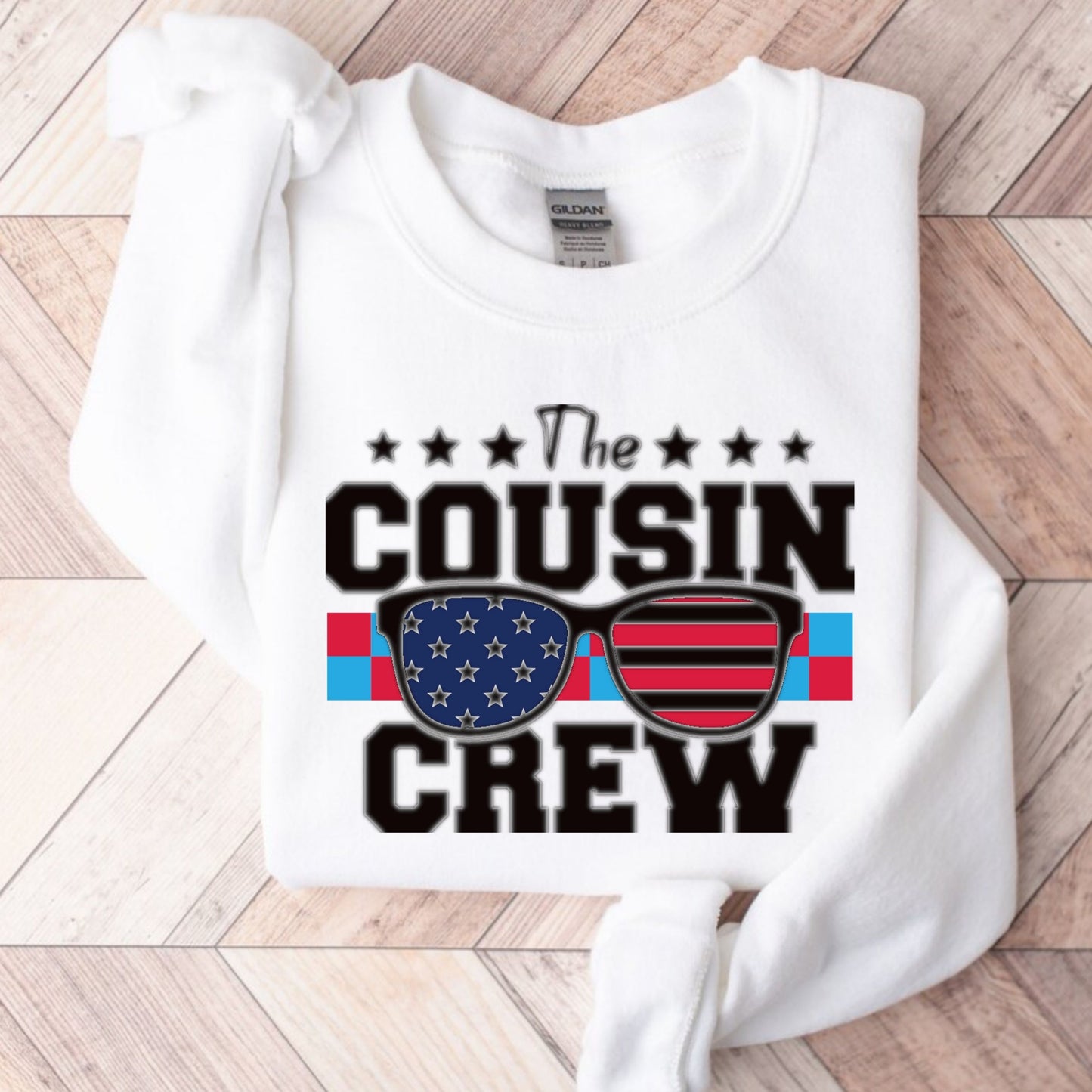 Cousin Crew 4th Of July Sweatshirt, Cartoon 4th July Sweatshirt, Fourth Of July, Independence Day Sweatshirt, &nbsp;4t of July Coquette Sweatshirt (Copy) (Copy)