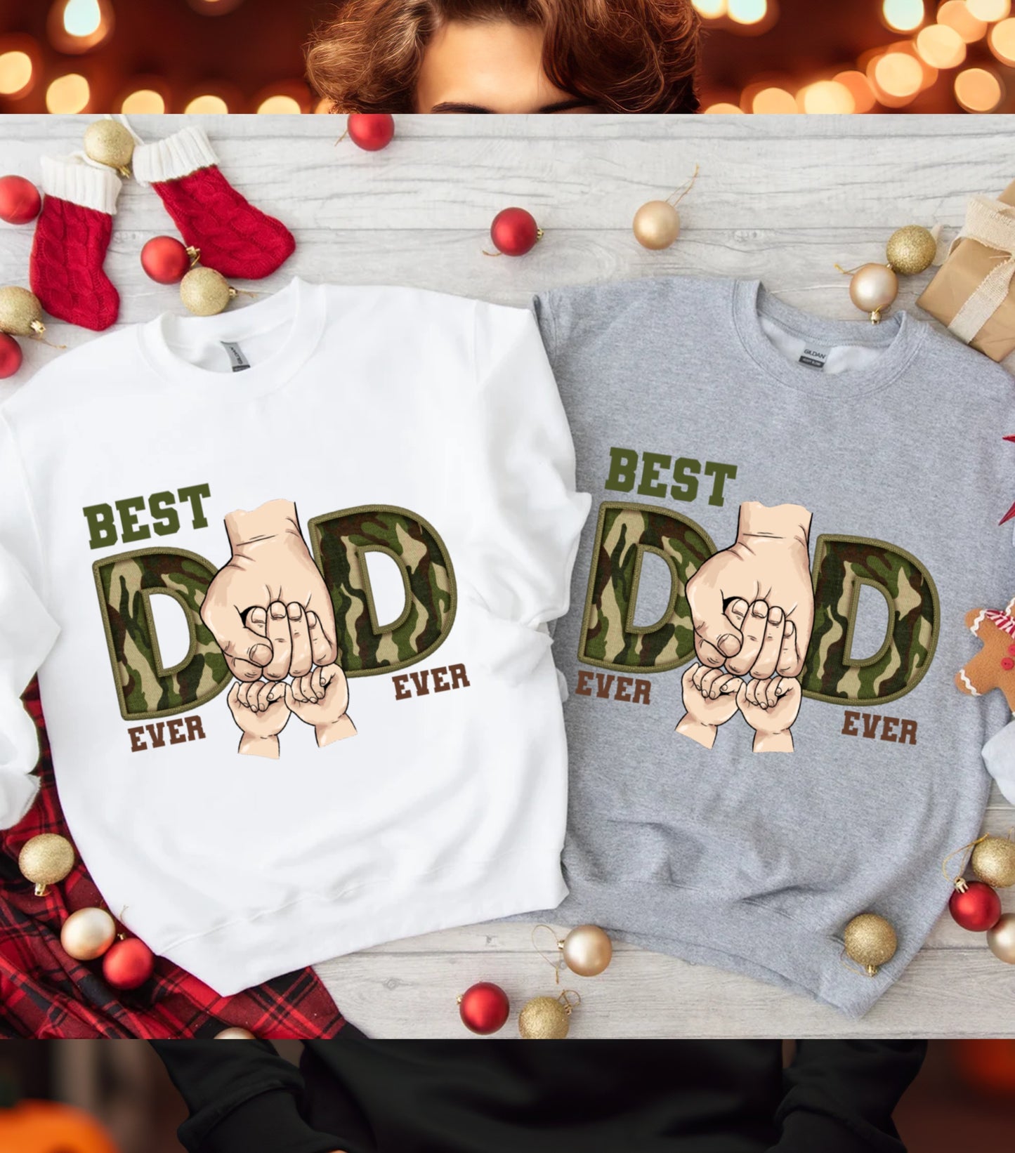 Best dad ever Sweatshirt, Custom name dad and kids Sweatshirt, dad military sweatshirt,  Father custom kids name Sweatshirt