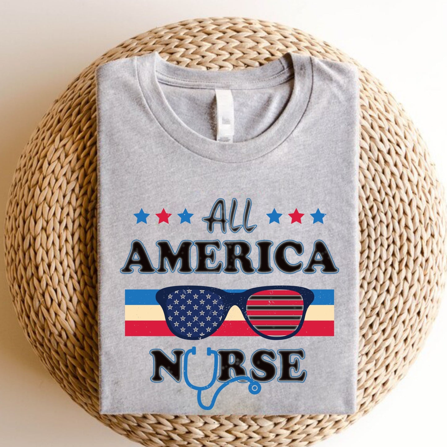 All America Nurse 4th Of July Sweatshirt, Cartoon 4th July Sweatshirt, Fourth Of July, Independence Day Sweatshirt, &nbsp;4t of July Coquette Sweatshirt (Copy) (Copy)