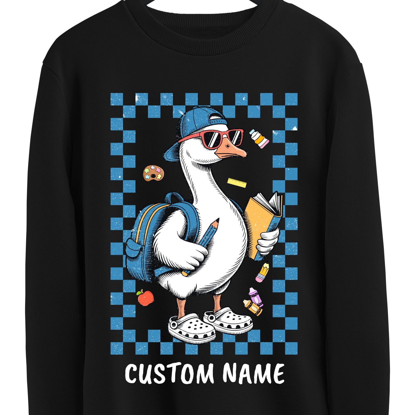 Back To School Sweatshirt, First Day Of School Sweatshirt, Back To School Boy Girl Sweatshirt, School Goose sweatshirt