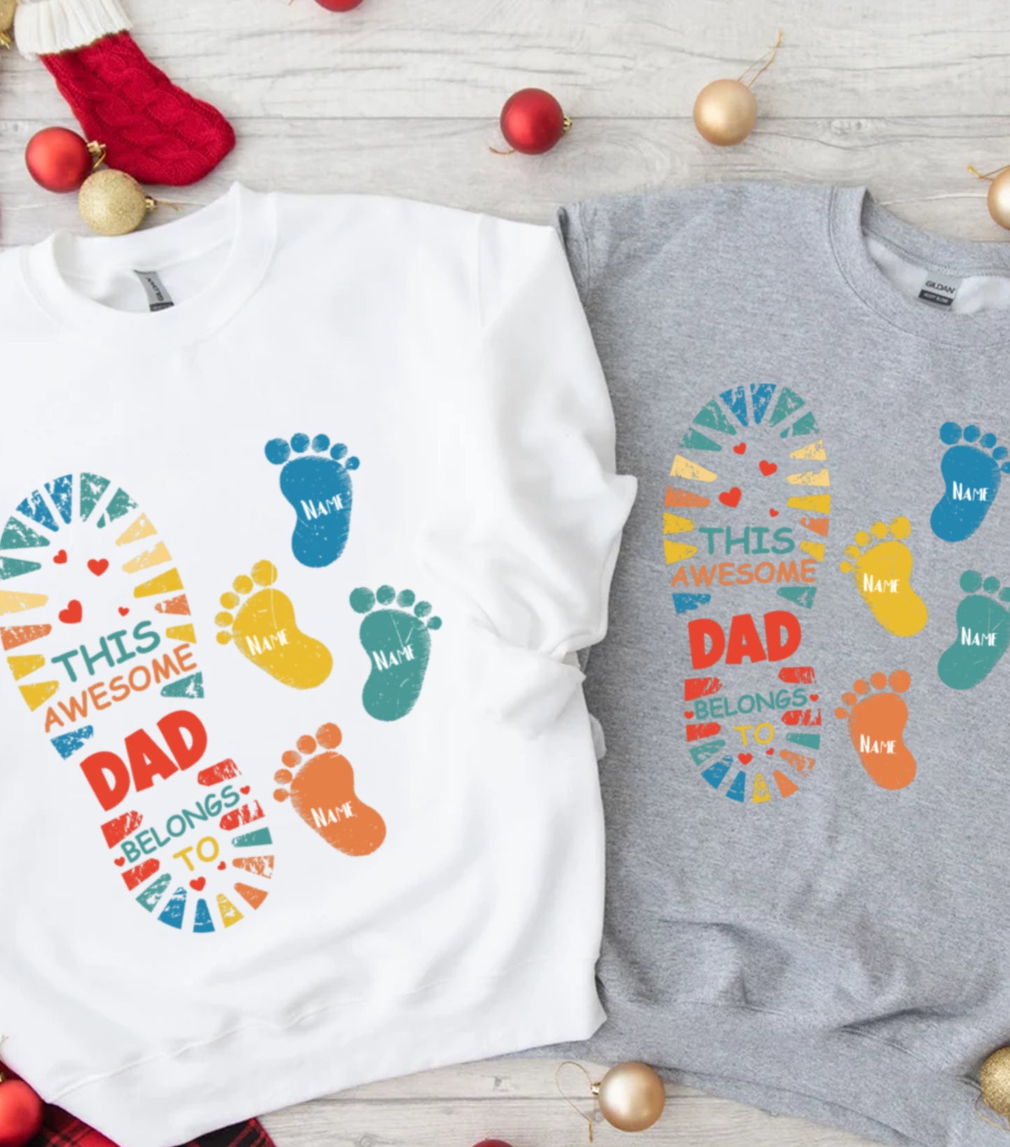 Best dad ever Sweatshirt, Custom name dad and kids Sweatshirt, dad military sweatshirt,  Father custom kids name Sweatshirt (Copy)