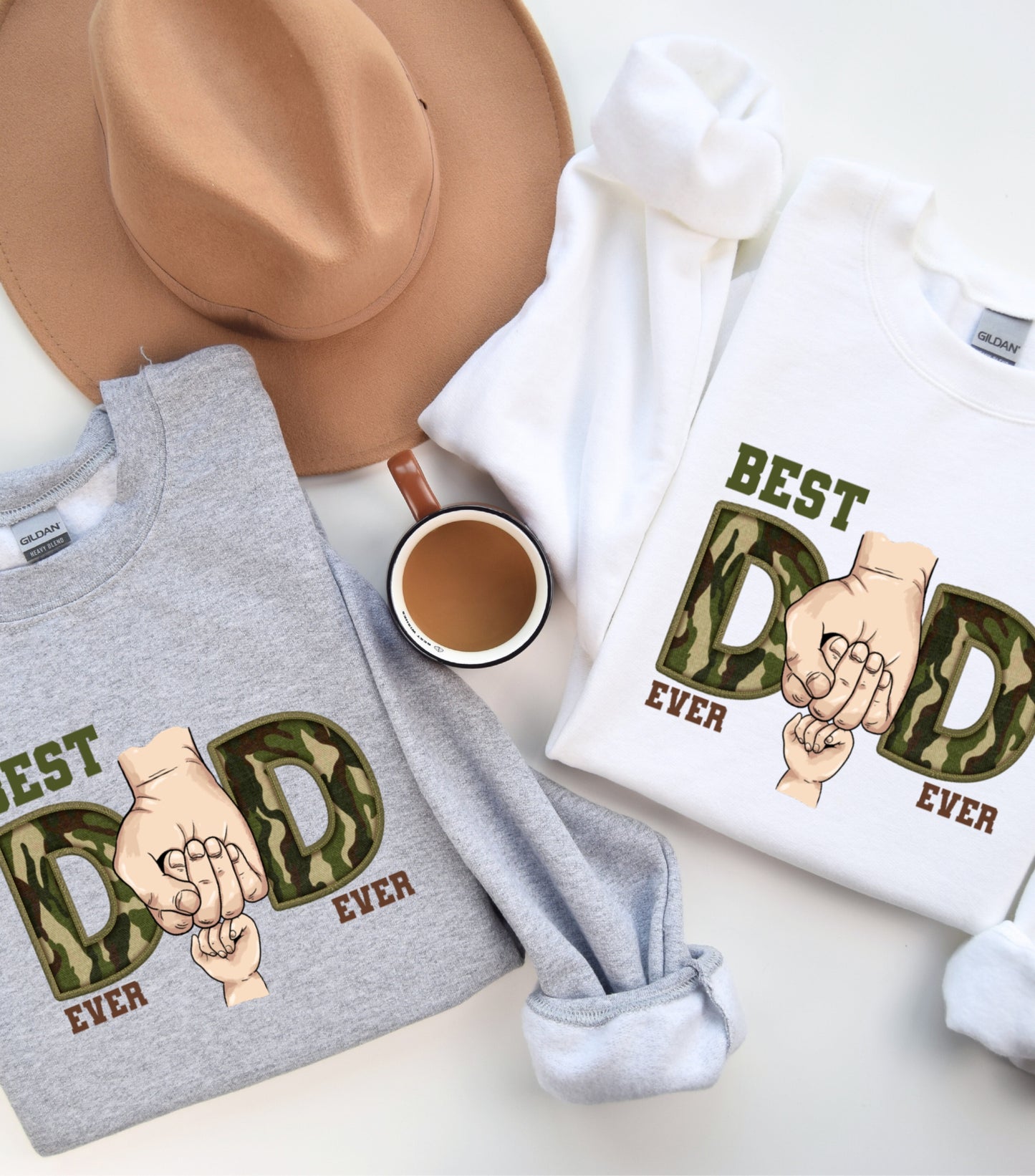 Best dad ever Sweatshirt, Custom name dad and kids Sweatshirt, dad military sweatshirt,  Father custom kids name Sweatshirt
