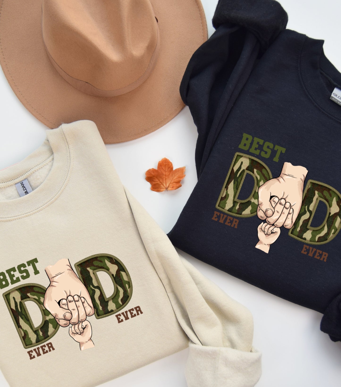 Best dad ever Sweatshirt, Custom name dad and kids Sweatshirt, dad military sweatshirt,  Father custom kids name Sweatshirt