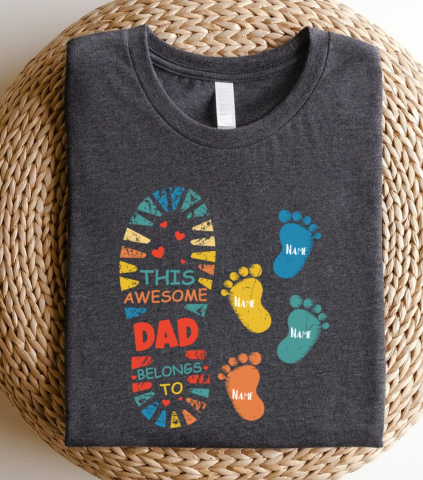 Best dad ever Sweatshirt, Custom name dad and kids Sweatshirt, dad military sweatshirt,  Father custom kids name Sweatshirt (Copy)