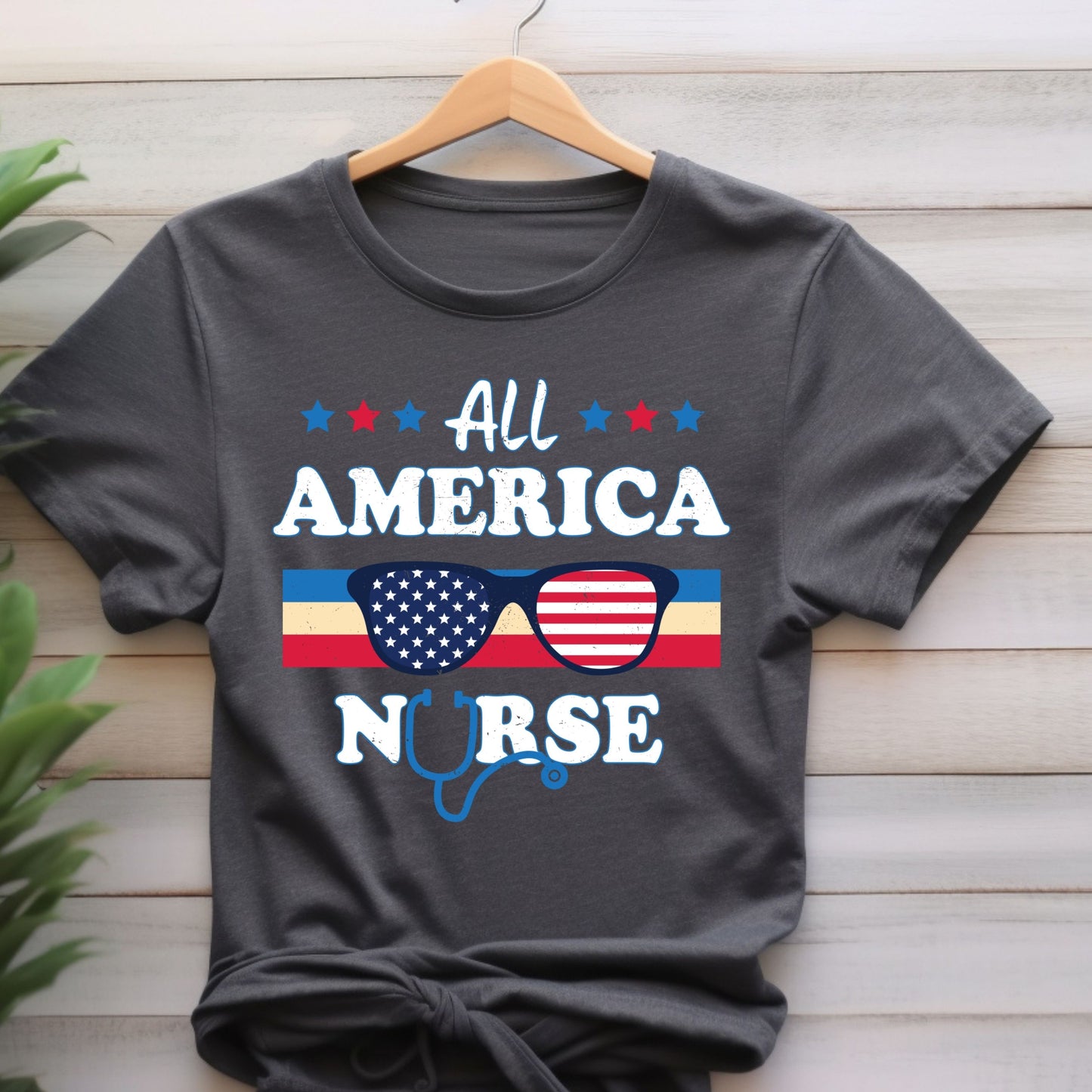 All America Nurse 4th Of July Shirt, Cartoon 4th July Shirt, Fourth Of July, Independence Day Shirt,  4t of July Coquette Shirt (Copy)
