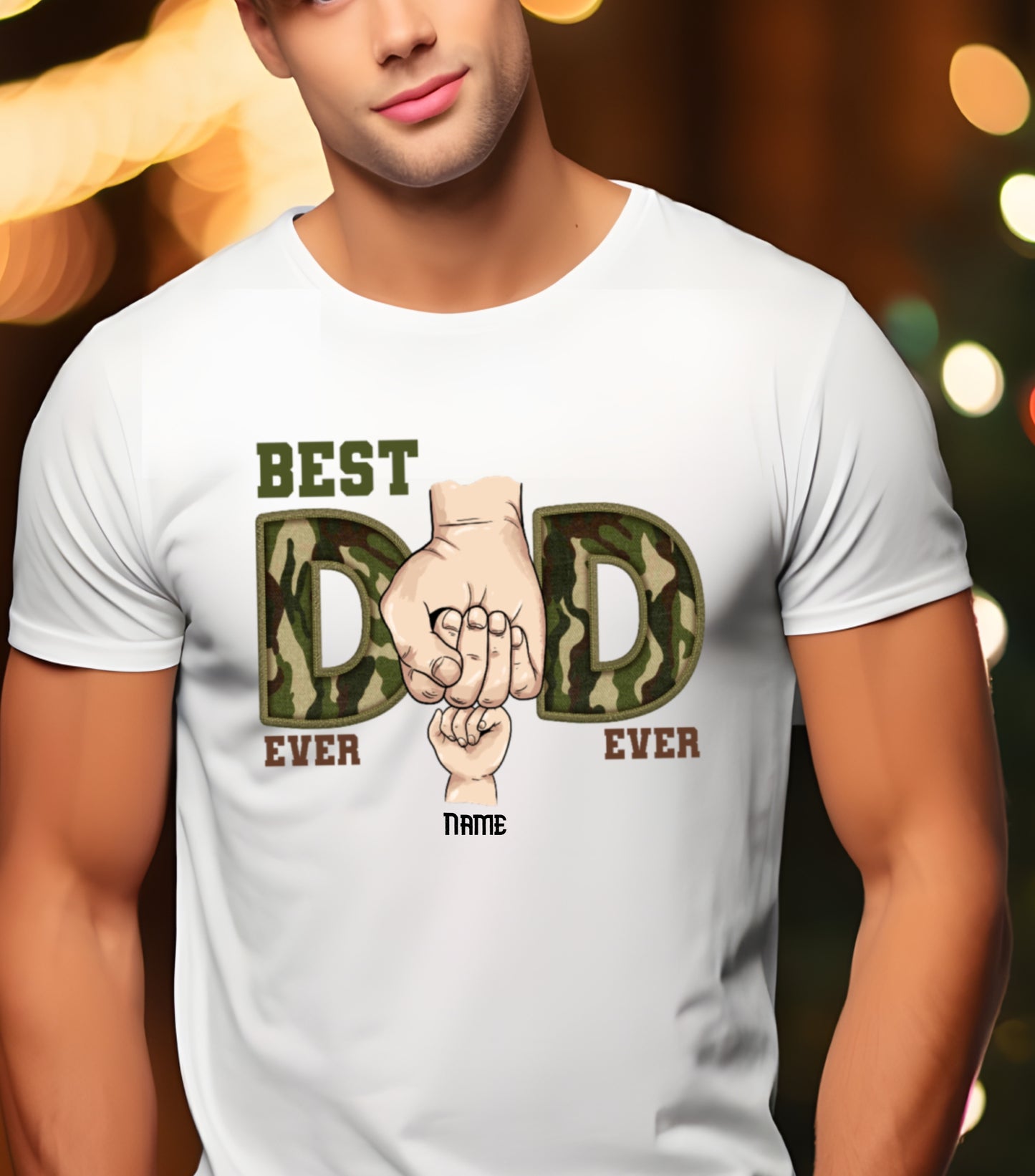 Best dad ever Shirt, Custom name dad and kids Shirt, dad military shirt,  Father custom kids name Shirt